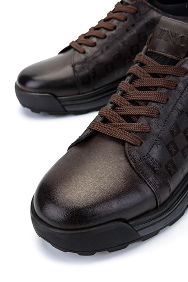 Tamer Tanca Erkek Hakiki Deri Kahverengi Sneakers & Spor Ayakkabı