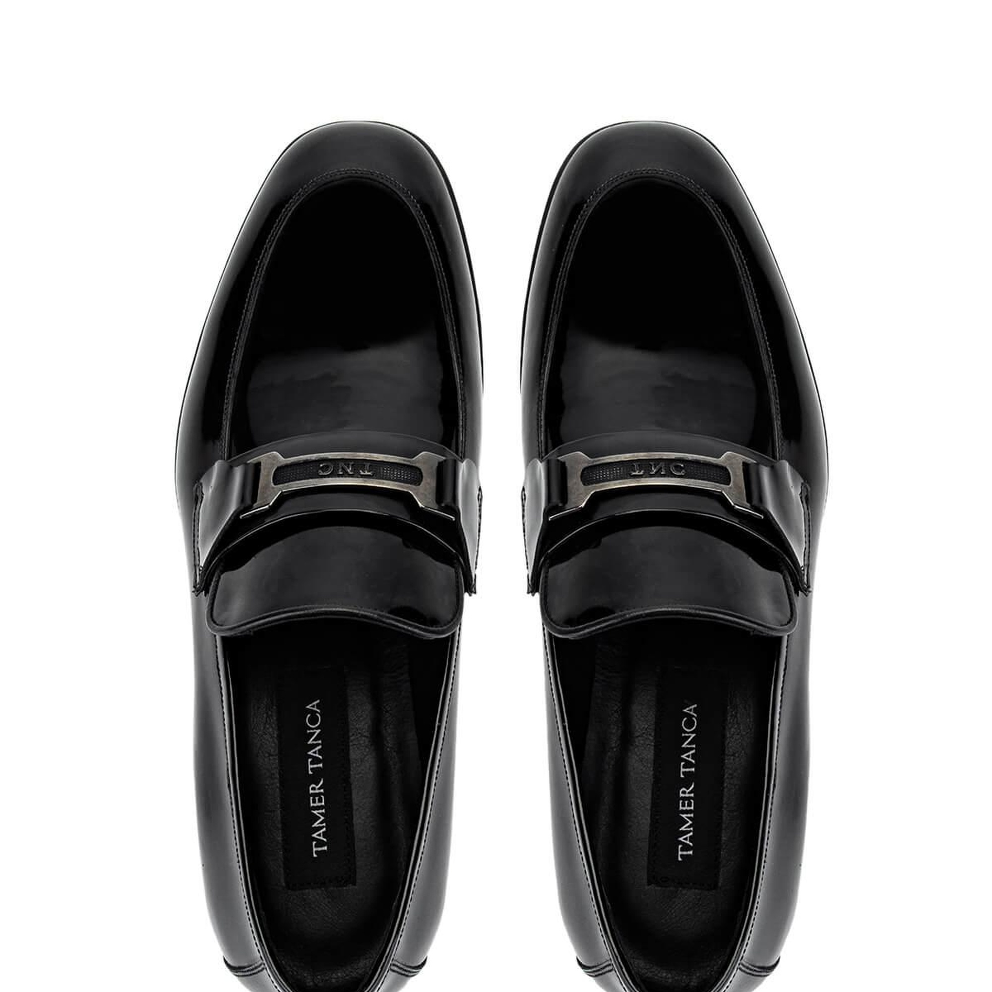 Tamer Tanca Erkek Hakiki Deri Siyah Rugan Klasik Ayakkabı