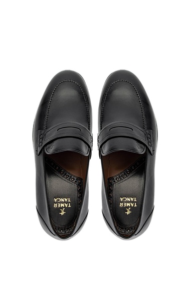  Tamer Tanca Erkek Hakiki Deri Siyah Klasik Ayakkabı