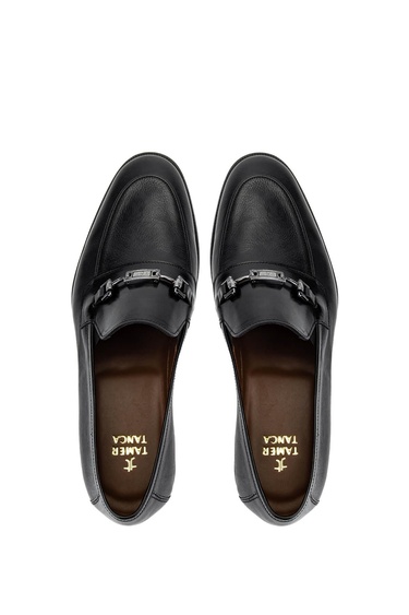  Tamer Tanca Erkek Hakiki Deri Siyah Klasik Ayakkabı