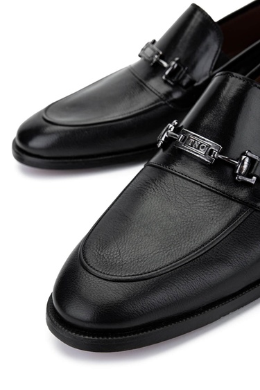  Tamer Tanca Erkek Hakiki Deri Siyah Klasik Ayakkabı