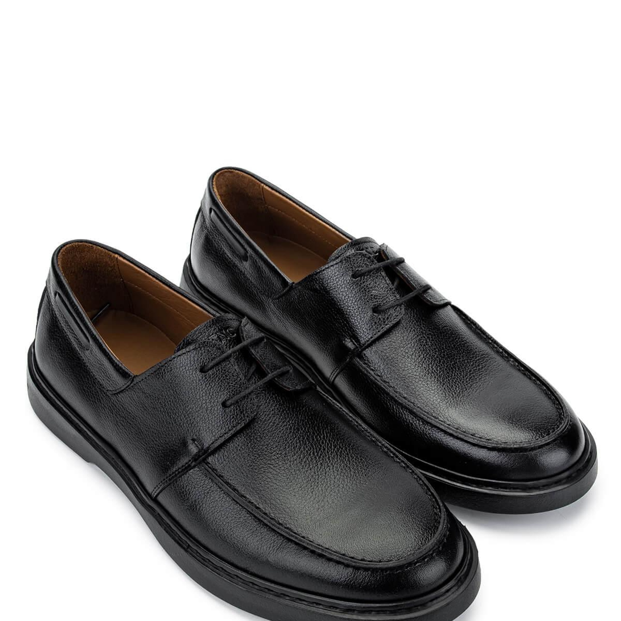 Tamer Tanca Erkek Hakiki Deri Siyah Deri Casual Ayakkabı