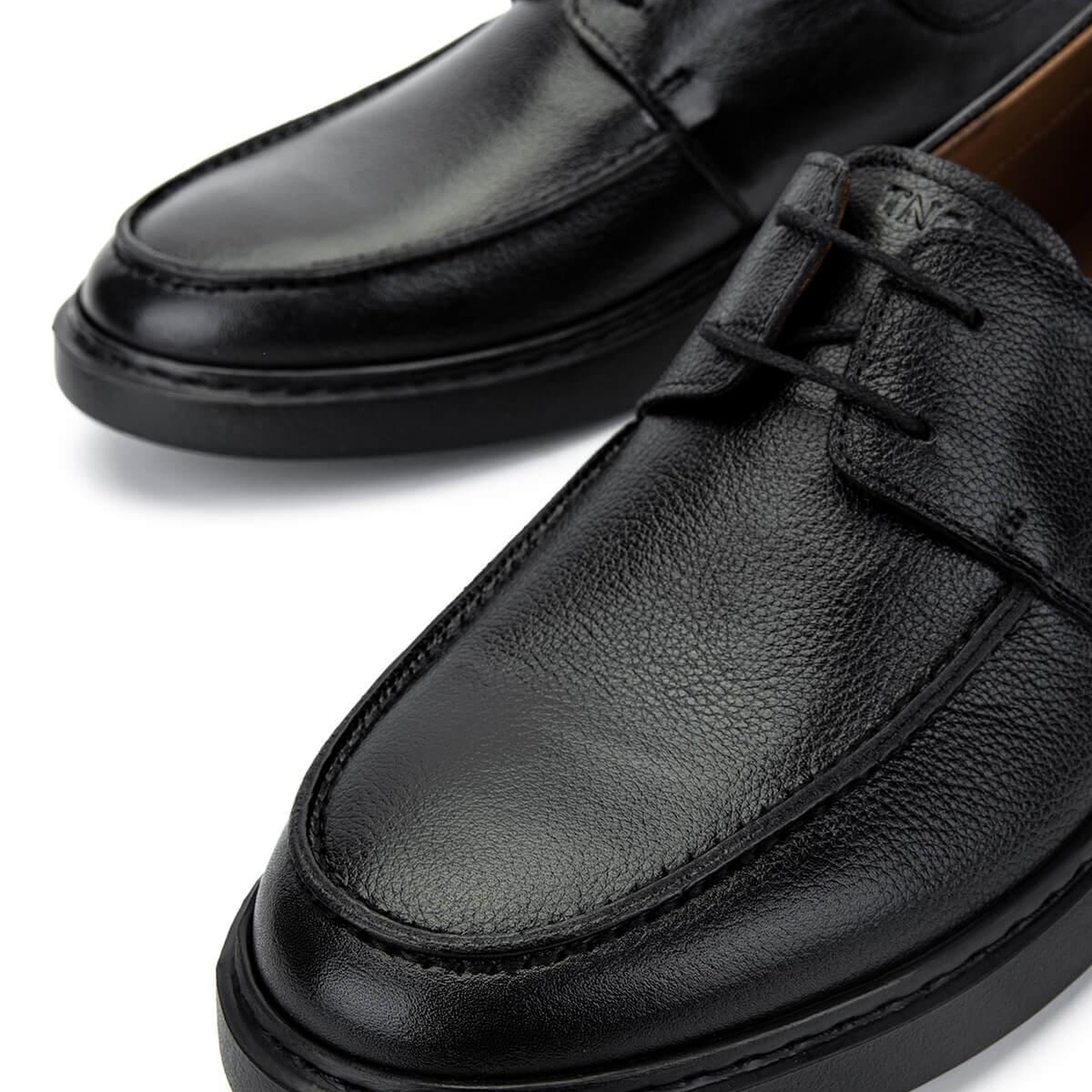 Tamer Tanca Erkek Hakiki Deri Siyah Deri Casual Ayakkabı