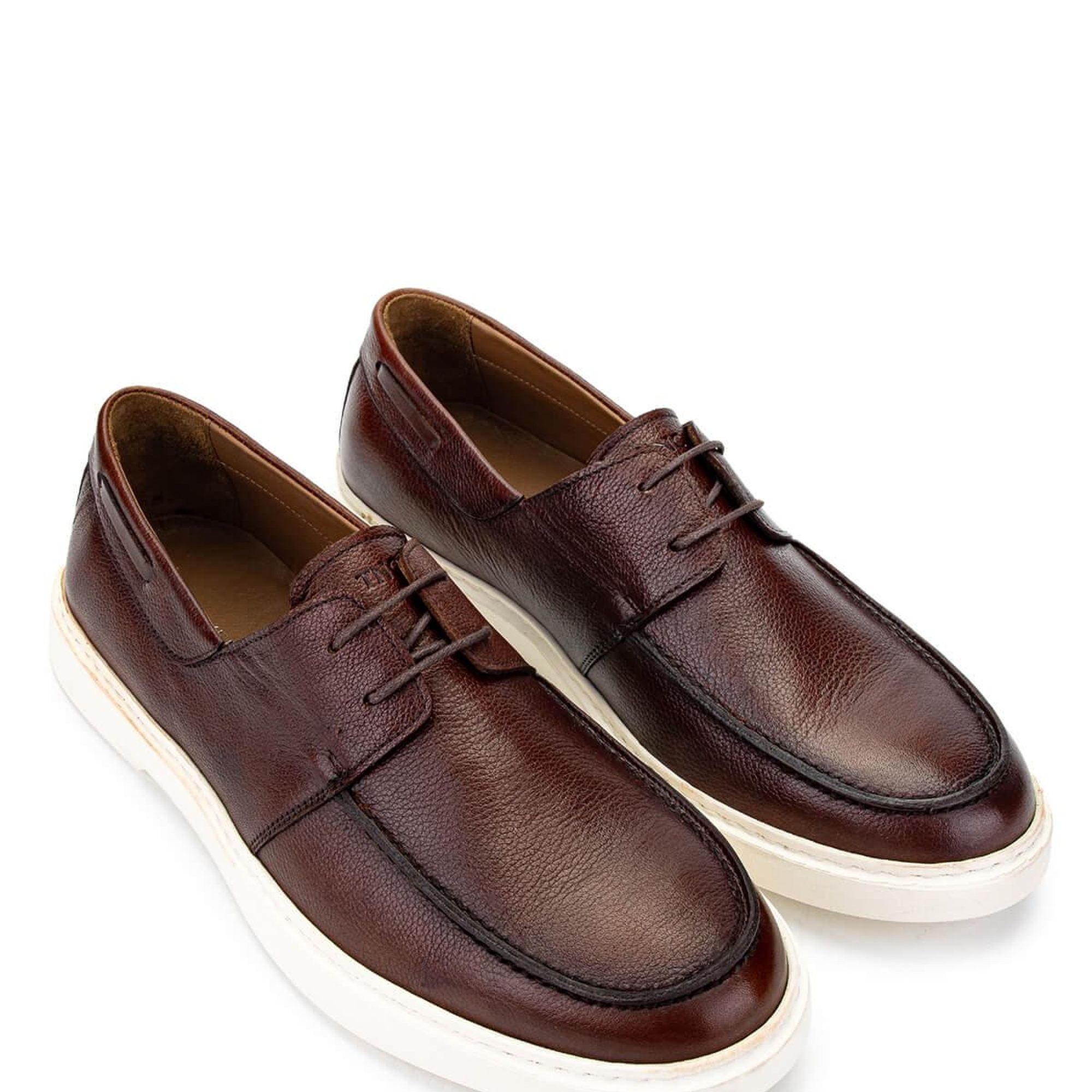 Tamer Tanca Erkek Hakiki Deri Kahverengi Casual Ayakkabı