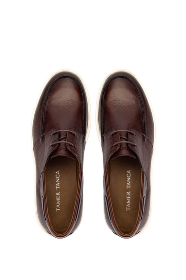  Tamer Tanca Erkek Hakiki Deri Kahverengi Casual Ayakkabı