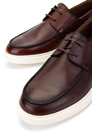  Tamer Tanca Erkek Hakiki Deri Kahverengi Casual Ayakkabı