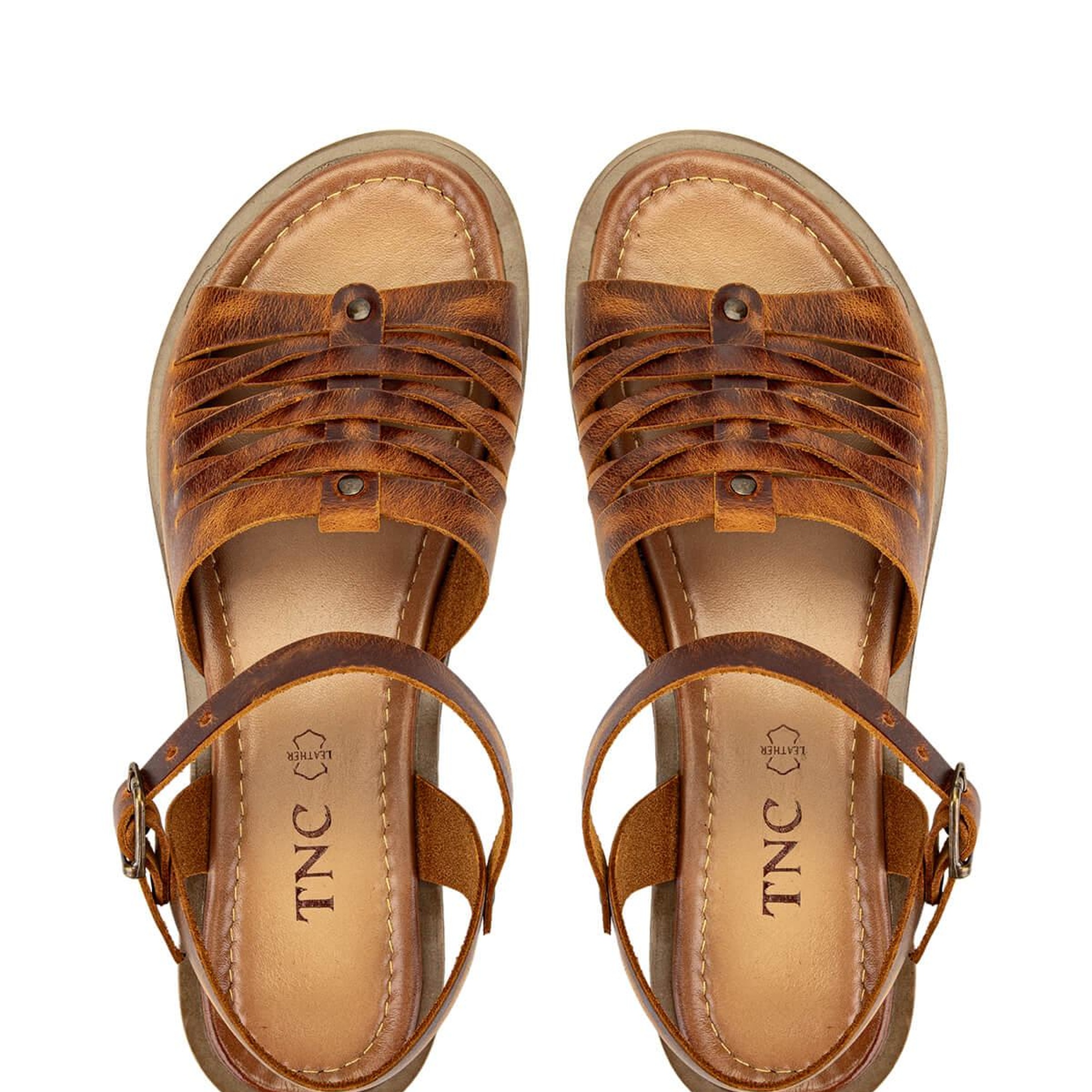 Tamer Tanca Kadın Hakiki Deri Kahverengi Düz Sandalet