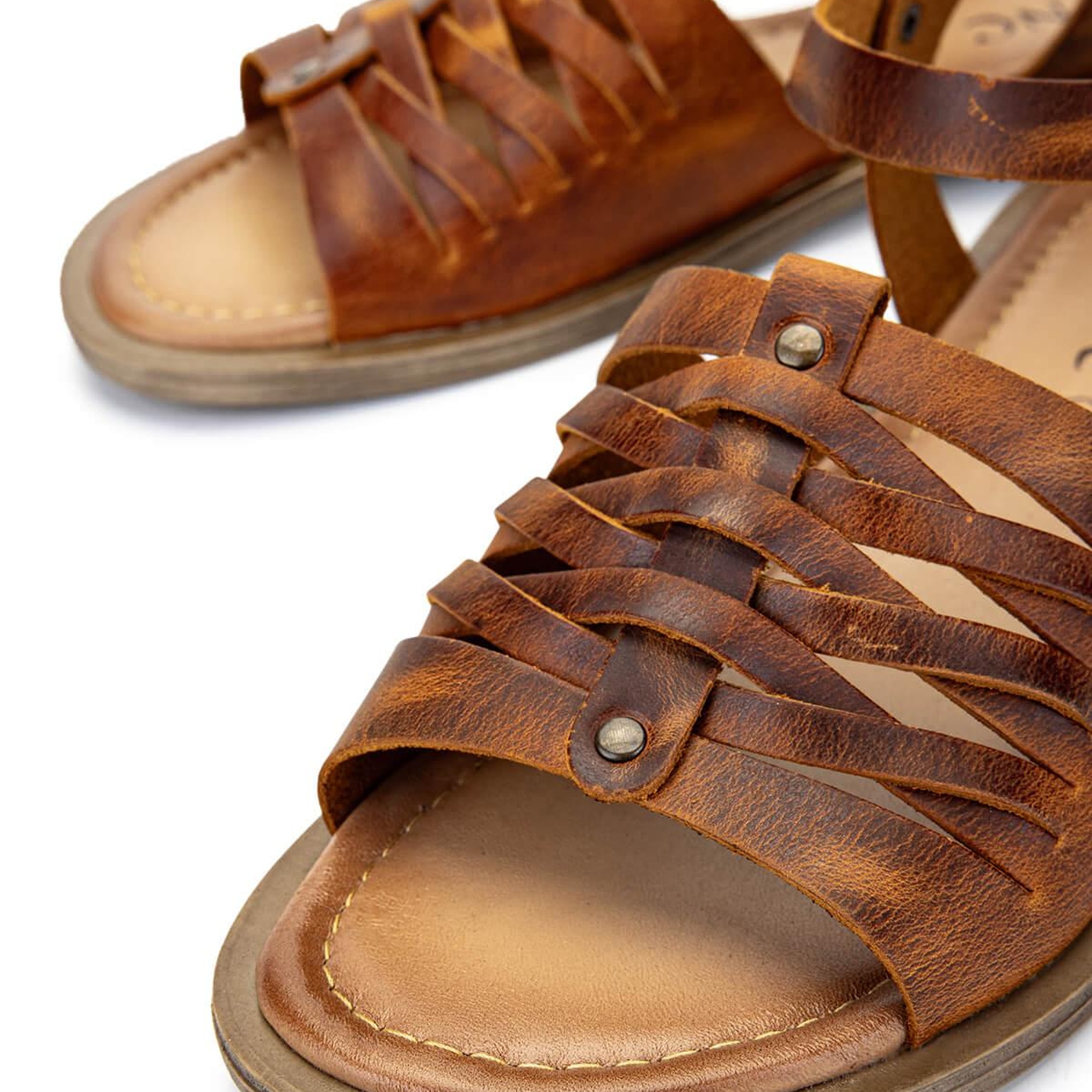 Tamer Tanca Kadın Hakiki Deri Kahverengi Düz Sandalet