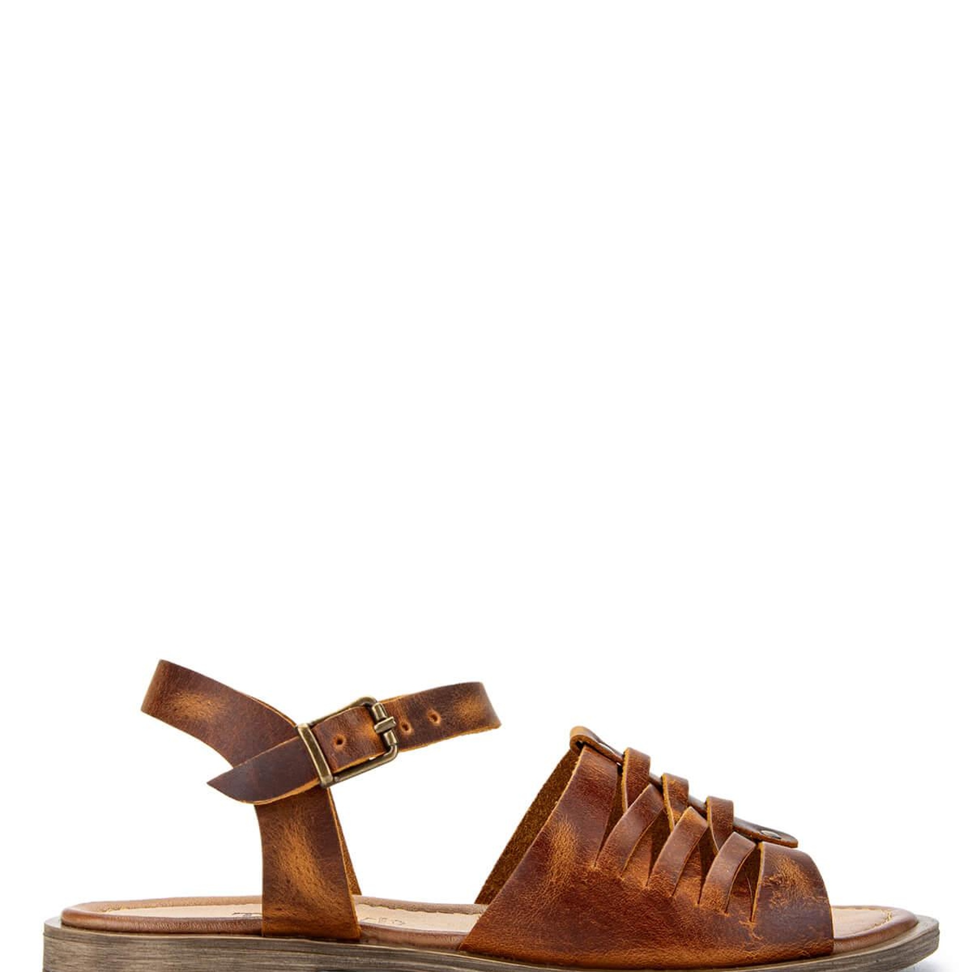 Tamer Tanca Kadın Hakiki Deri Kahverengi Düz Sandalet