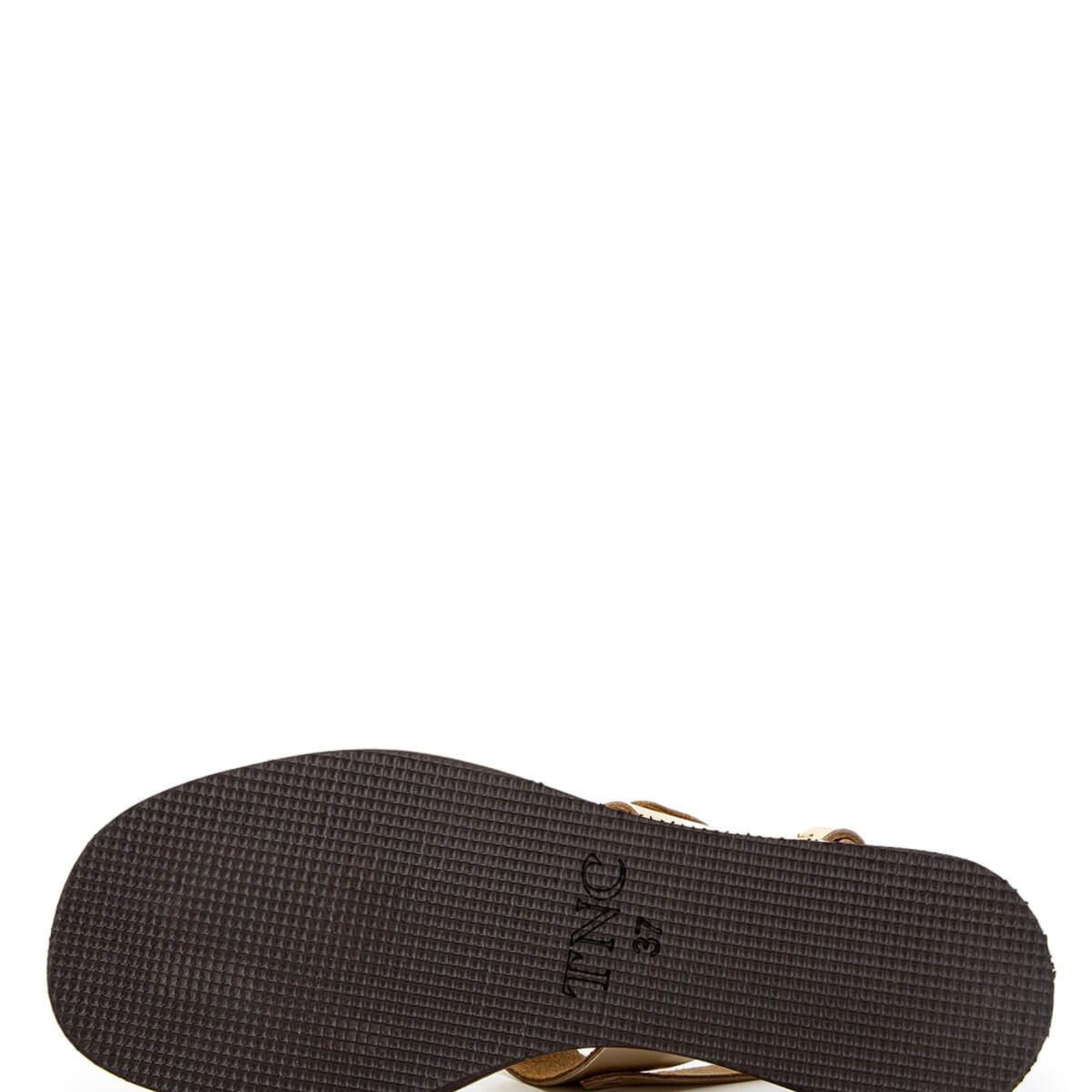 Tamer Tanca Kadın Hakiki Deri Altın Düz Sandalet