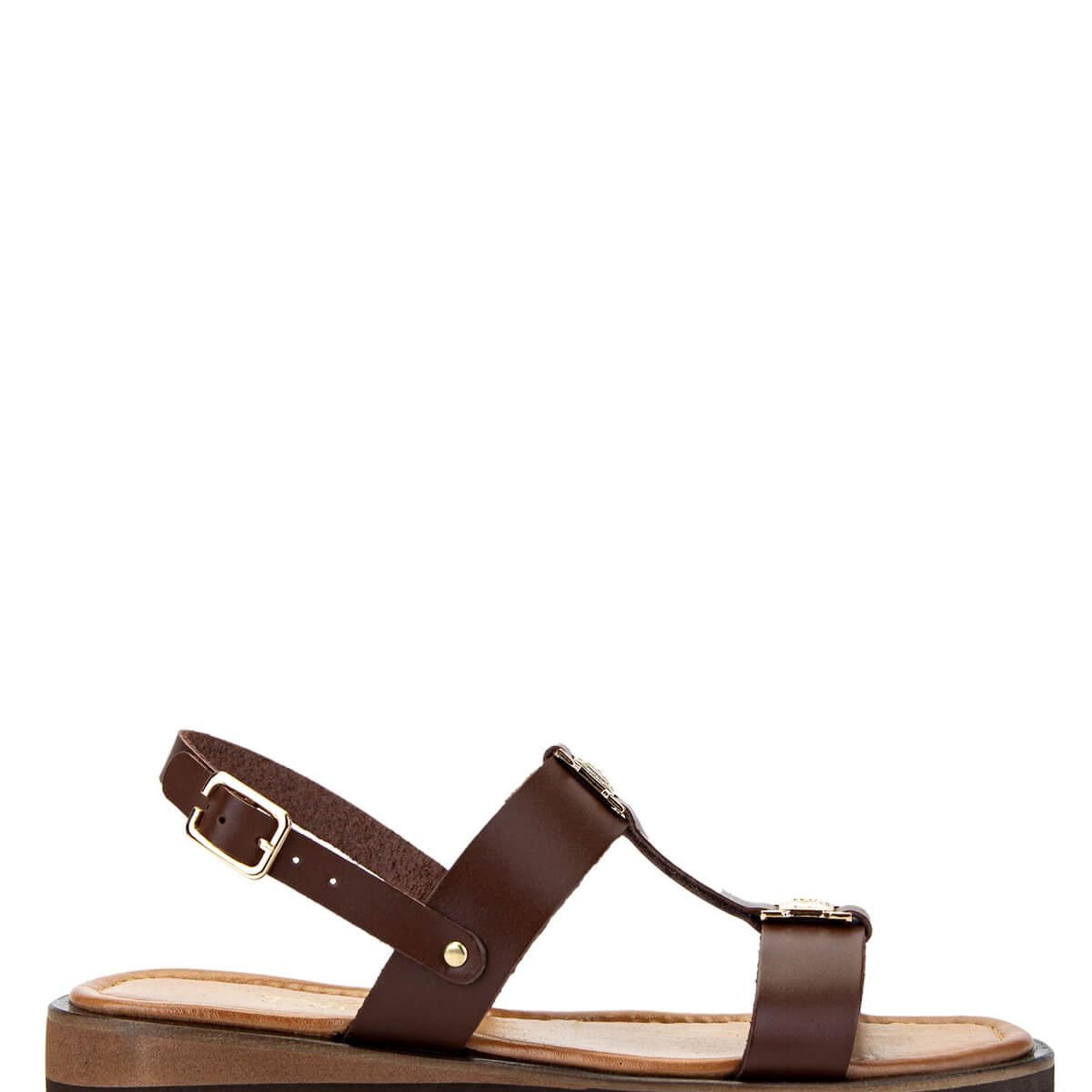 Tamer Tanca Kadın Hakiki Deri Kahverengi Düz Sandalet