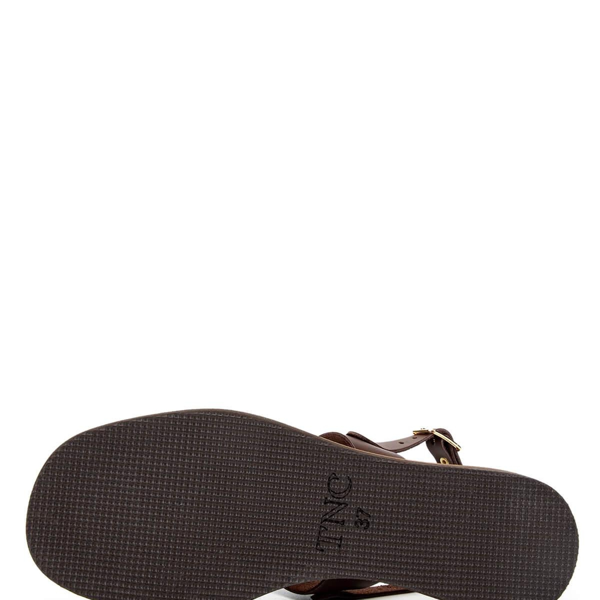 Tamer Tanca Kadın Hakiki Deri Kahverengi Düz Sandalet