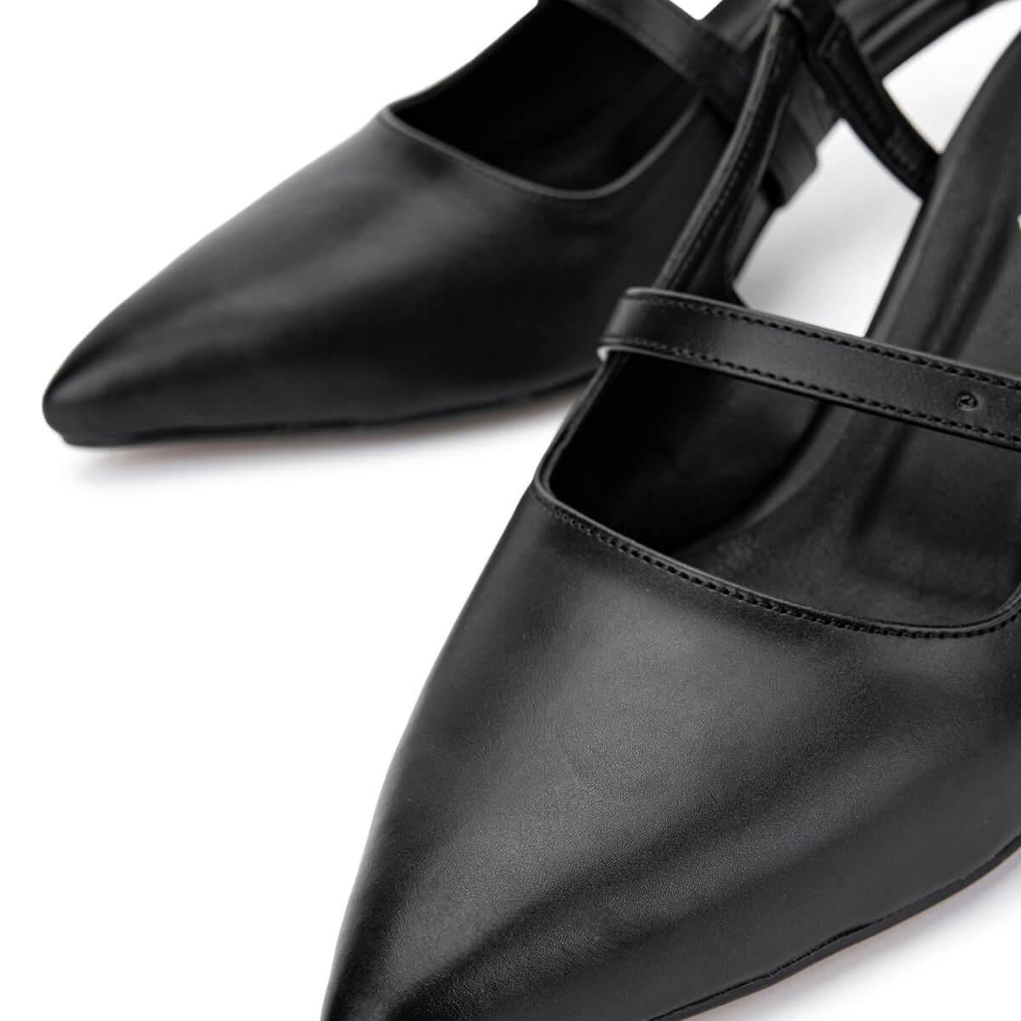 Tamer Tanca Kadın Hakiki Deri Siyah Deri Topuklu Ayakkabı