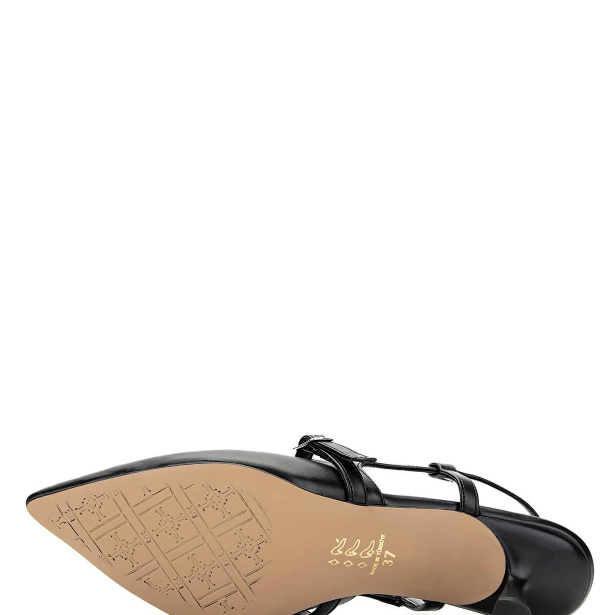 Tamer Tanca Kadın Hakiki Deri Siyah Deri Topuklu Ayakkabı