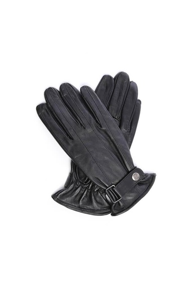  Tamer Tanca Erkek Hakiki Deri Siyah Eldiven ELDIVEN