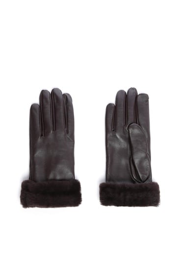  Tamer Tanca Kadın Hakiki Deri Kahverengi Eldiven ELDIVEN