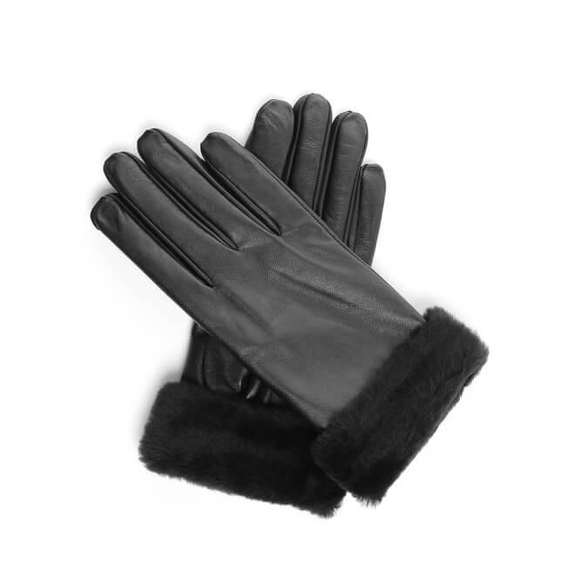 Tamer Tanca Kadın Hakiki Deri Siyah Eldiven ELDIVEN