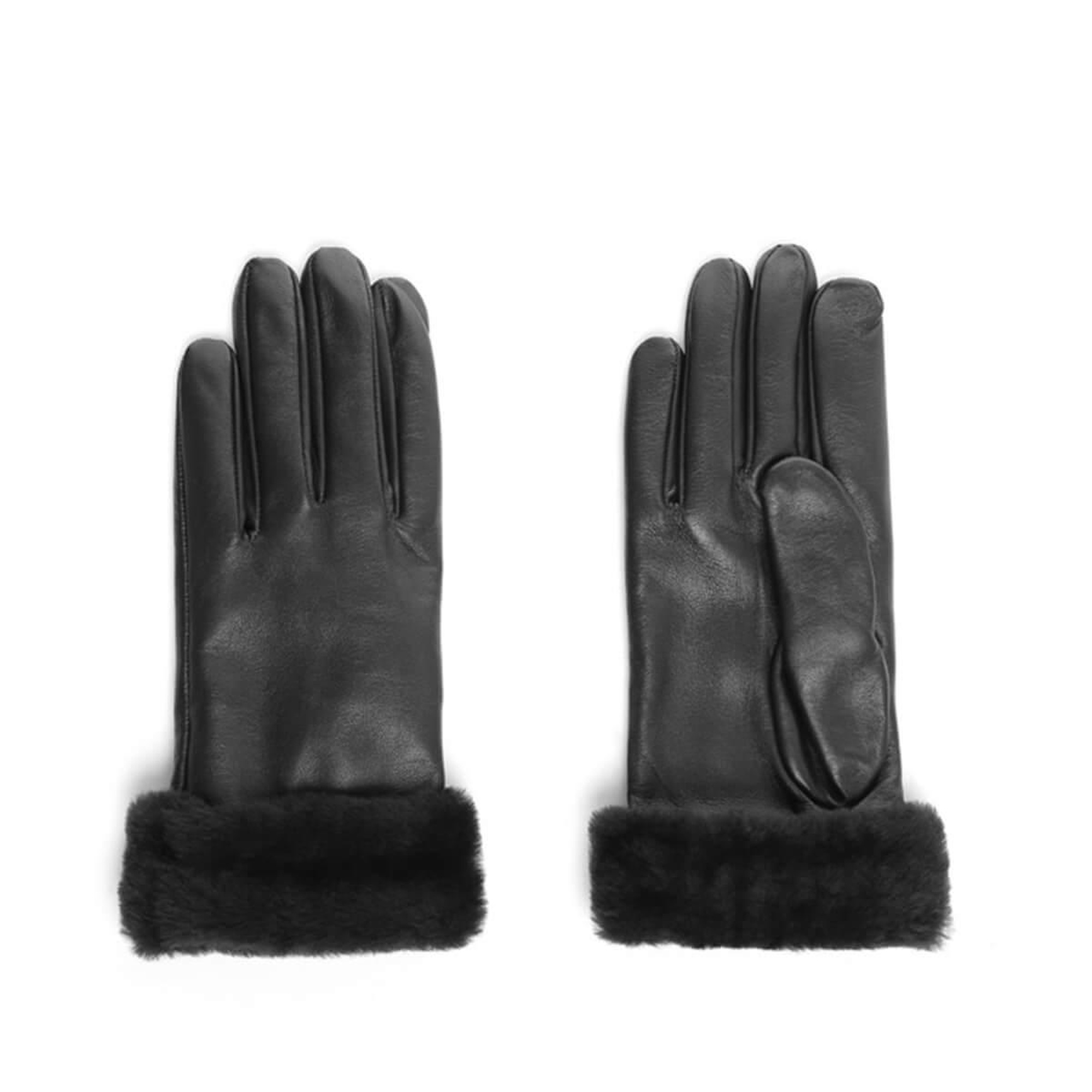 Tamer Tanca Kadın Hakiki Deri Siyah Eldiven ELDIVEN