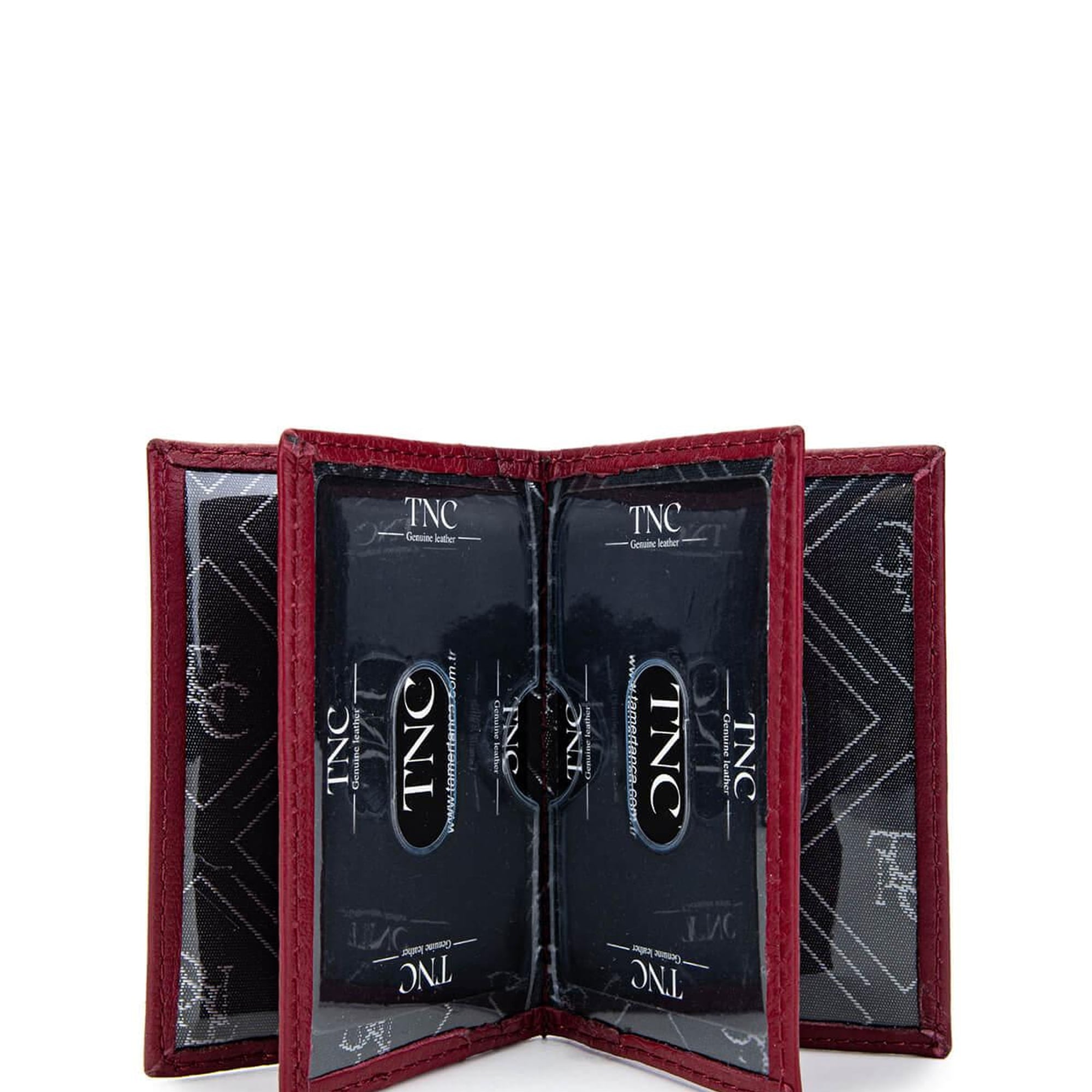 Tamer Tanca Unisex Hakiki Deri Bordo Kartlık