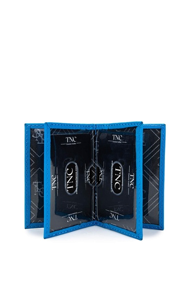  Tamer Tanca Unisex Hakiki Deri Mavi Kartlık