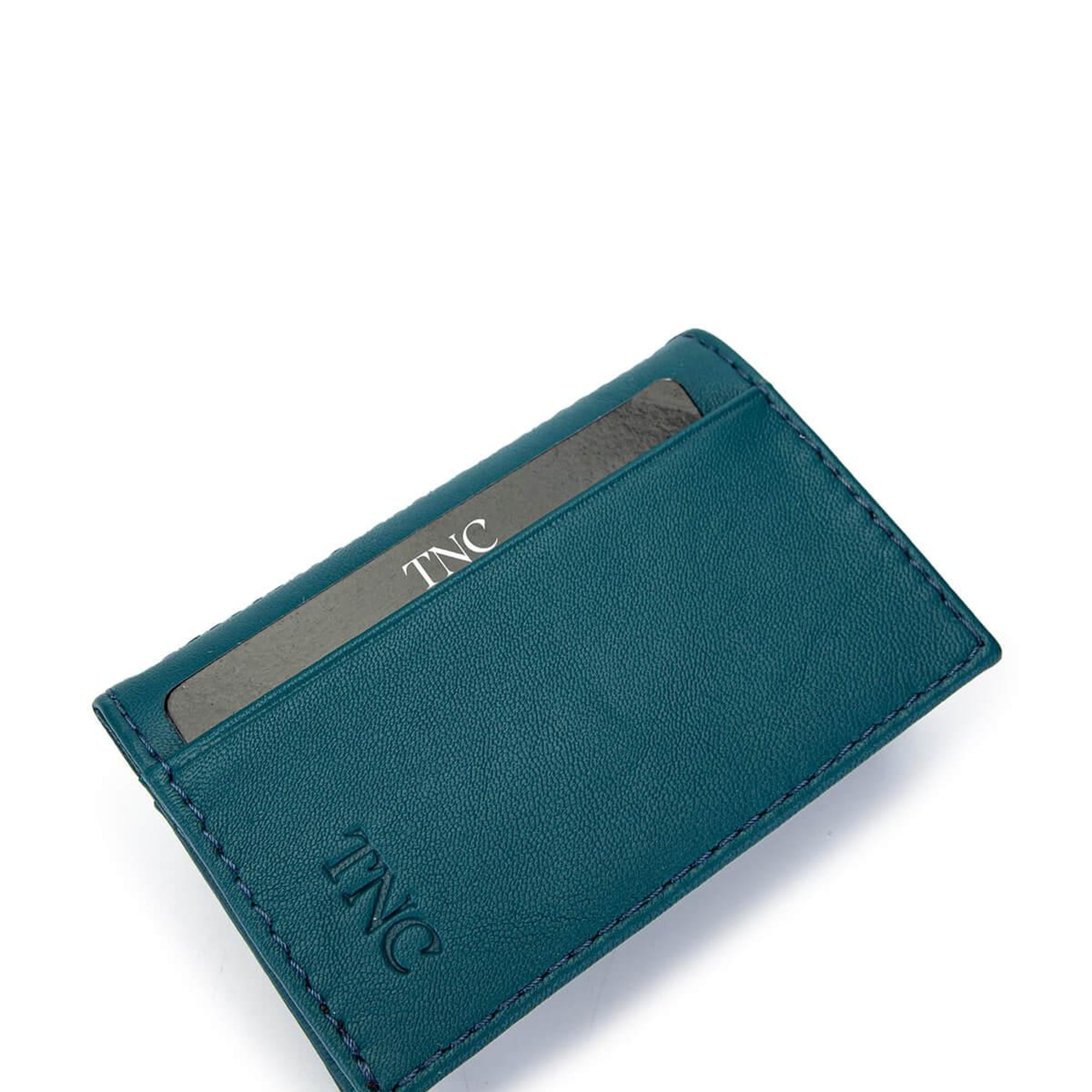 Tamer Tanca Unisex Hakiki Deri Petrol Kartlık