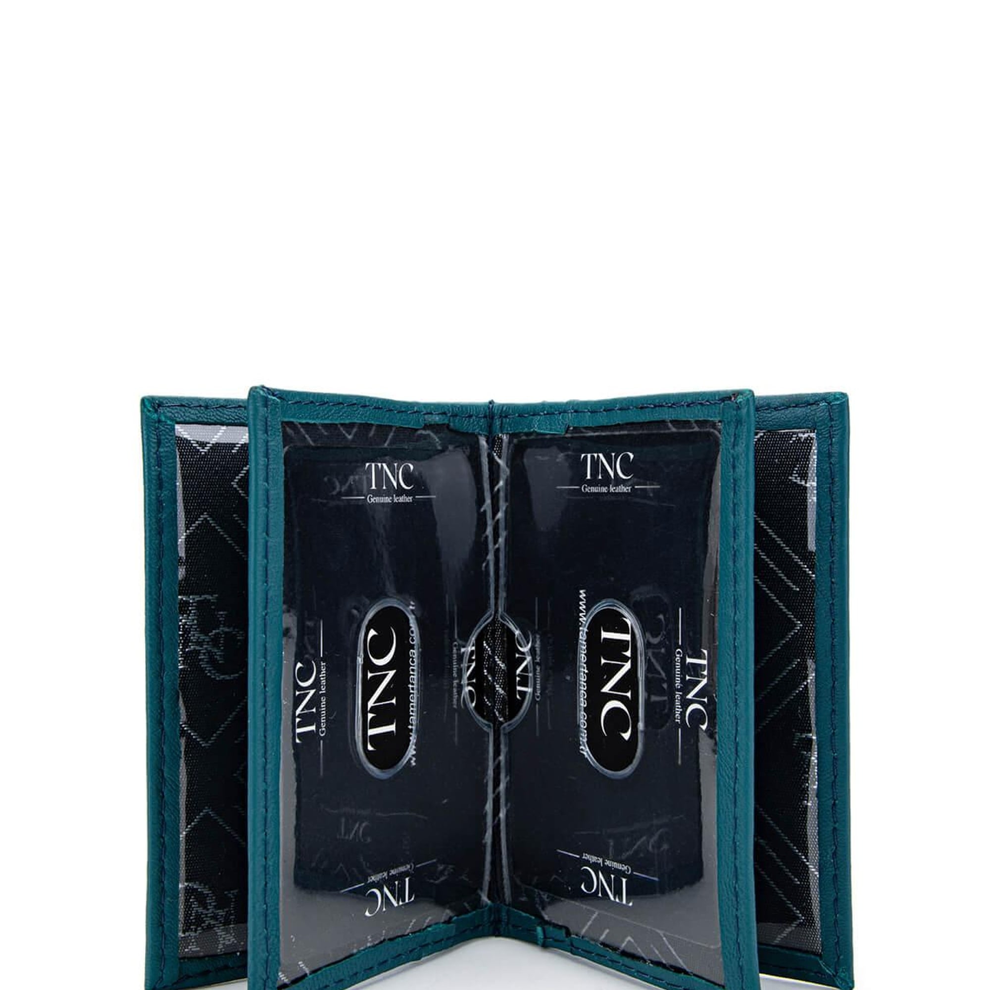 Tamer Tanca Unisex Hakiki Deri Petrol Kartlık