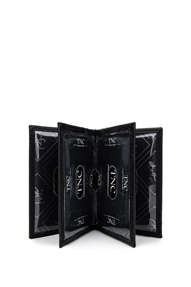  Tamer Tanca Unisex Hakiki Deri Siyah Havyar Kartlık