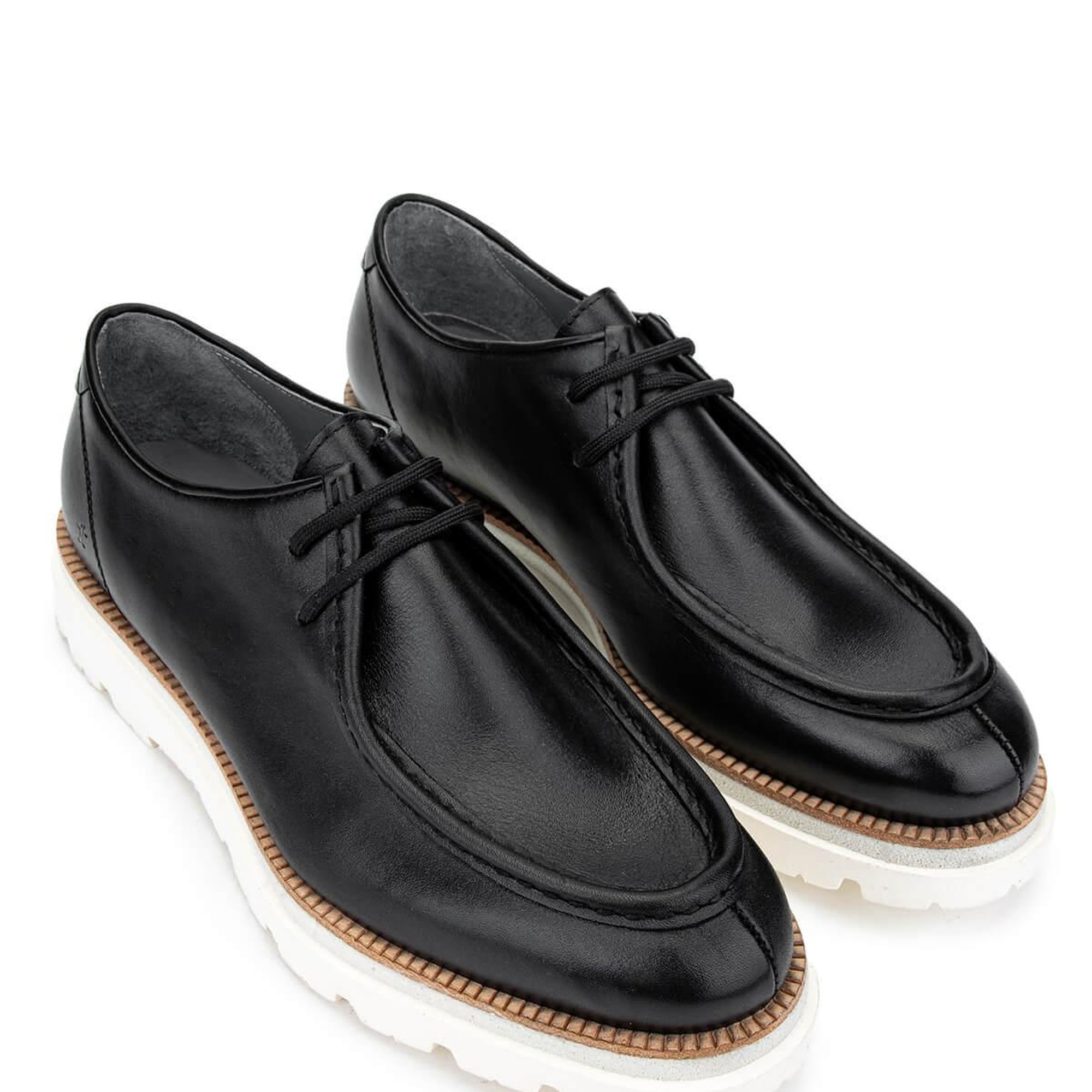 Tamer Tanca Erkek Hakiki Deri Siyah Deri Casual Ayakkabı