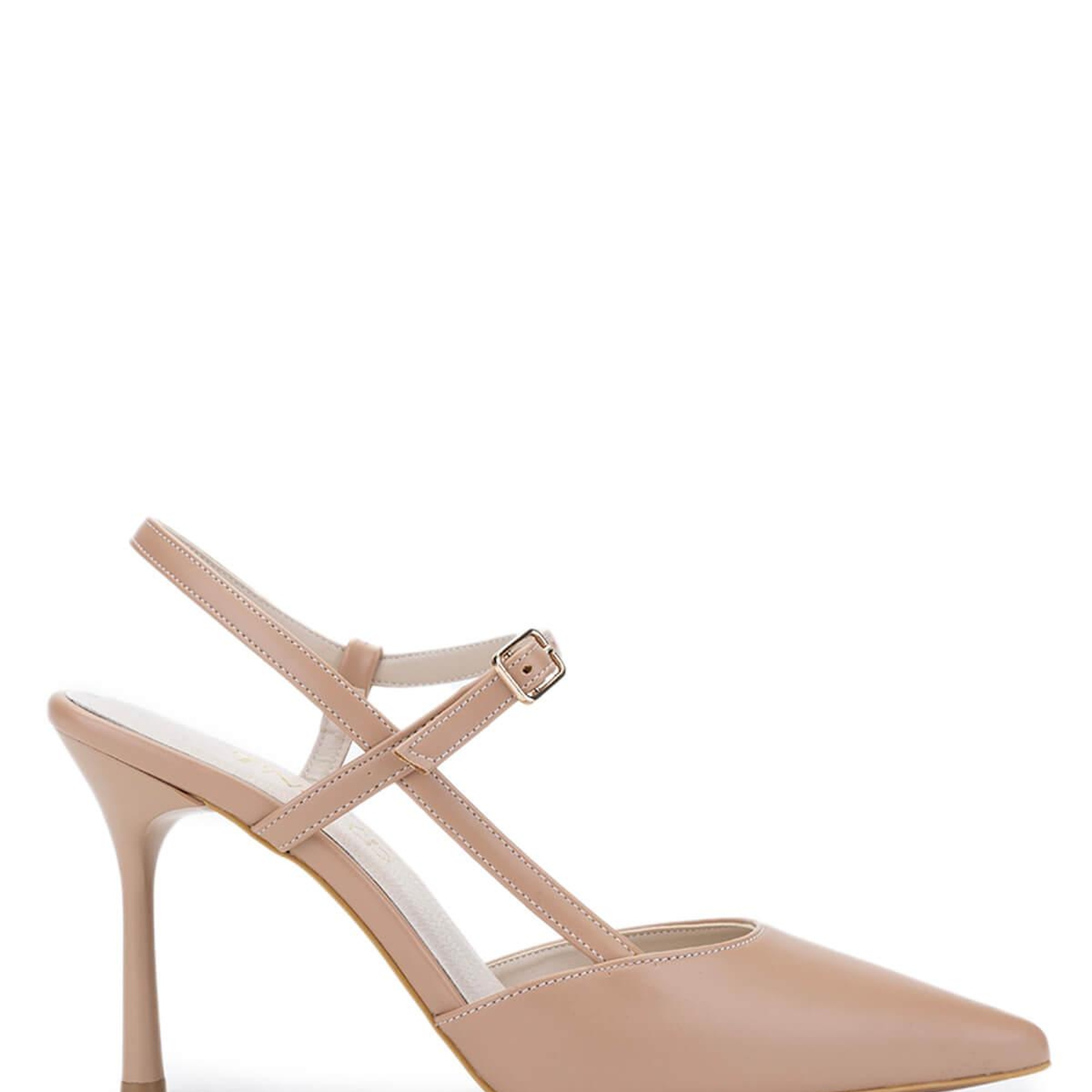 Tamer Tanca Kadın Vegan Bej Topuklu Ayakkabı