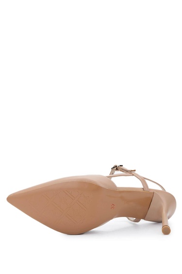  Tamer Tanca Kadın Vegan Bej Topuklu Ayakkabı