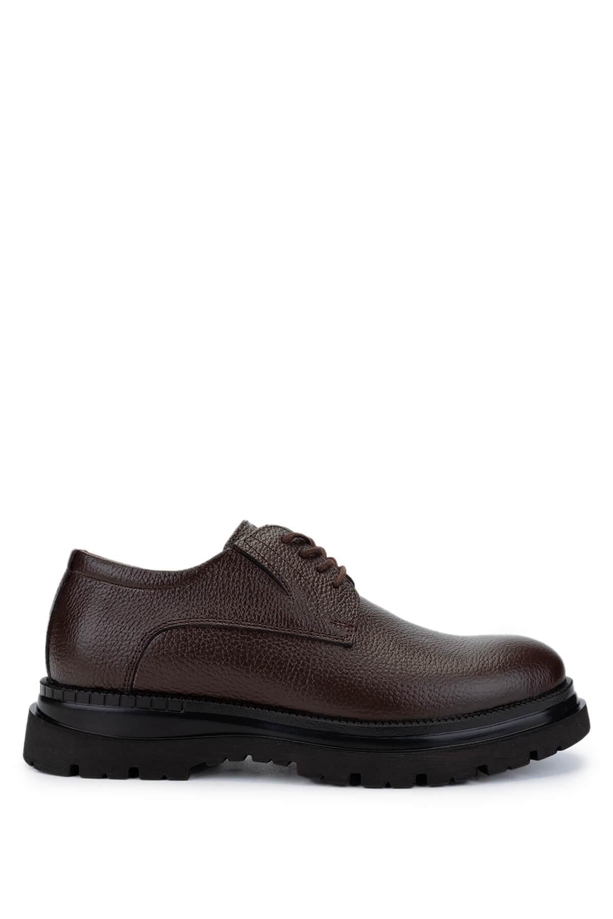  Tamer Tanca Erkek Hakiki Deri Kahverengi Casual Ayakkabı