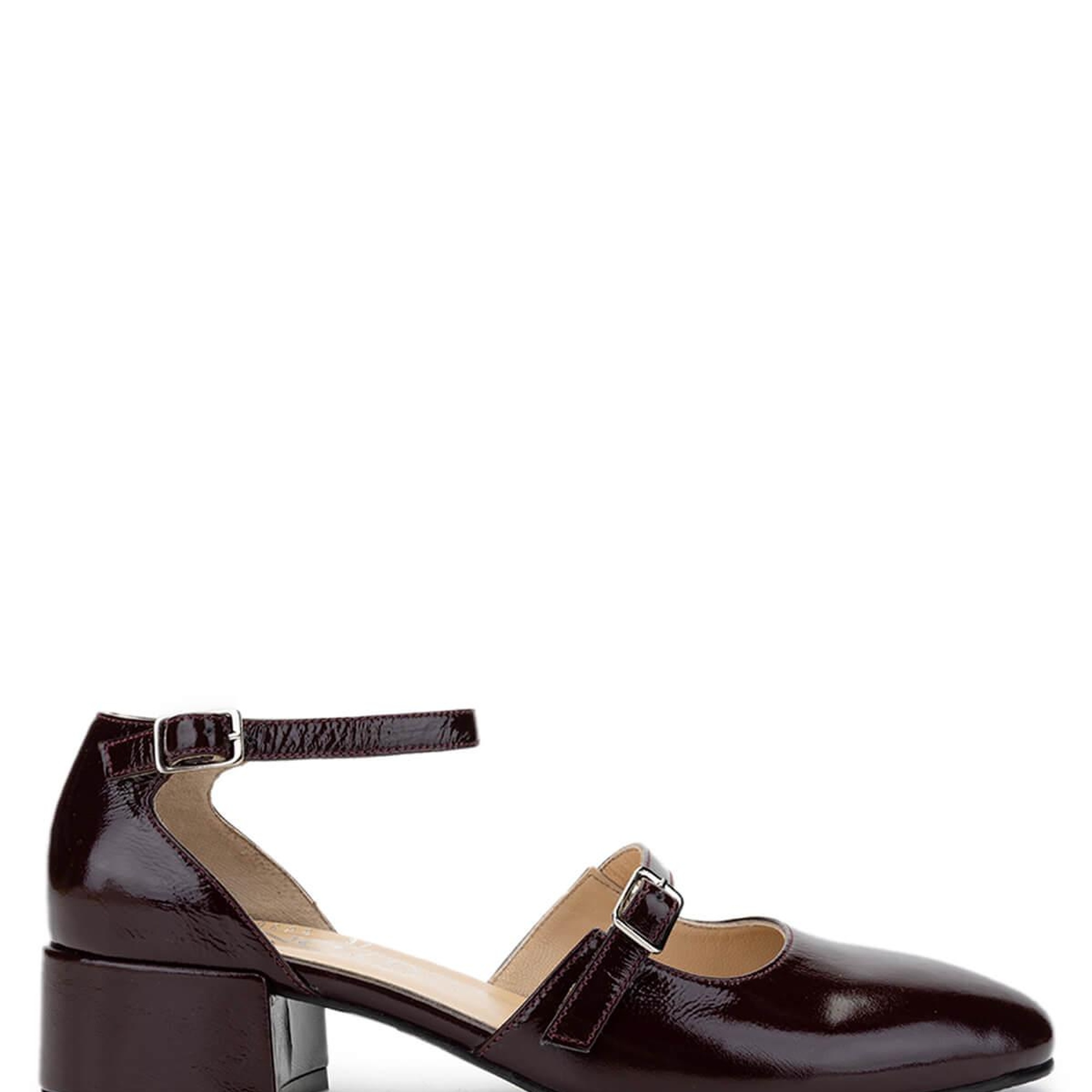 Tamer Tanca Kadın Hakiki Deri Bordo Rugan Topuklu Ayakkabı