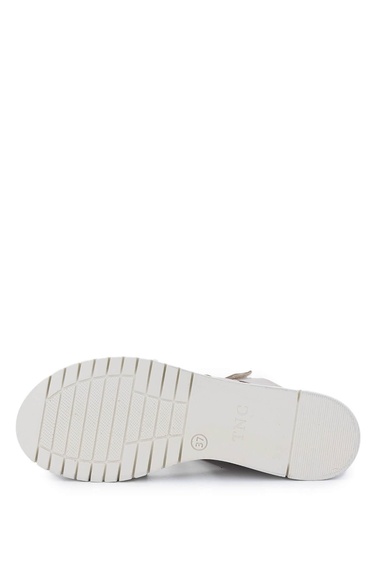  Tamer Tanca Kadın Hakiki Deri Gri Topuklu Sandalet