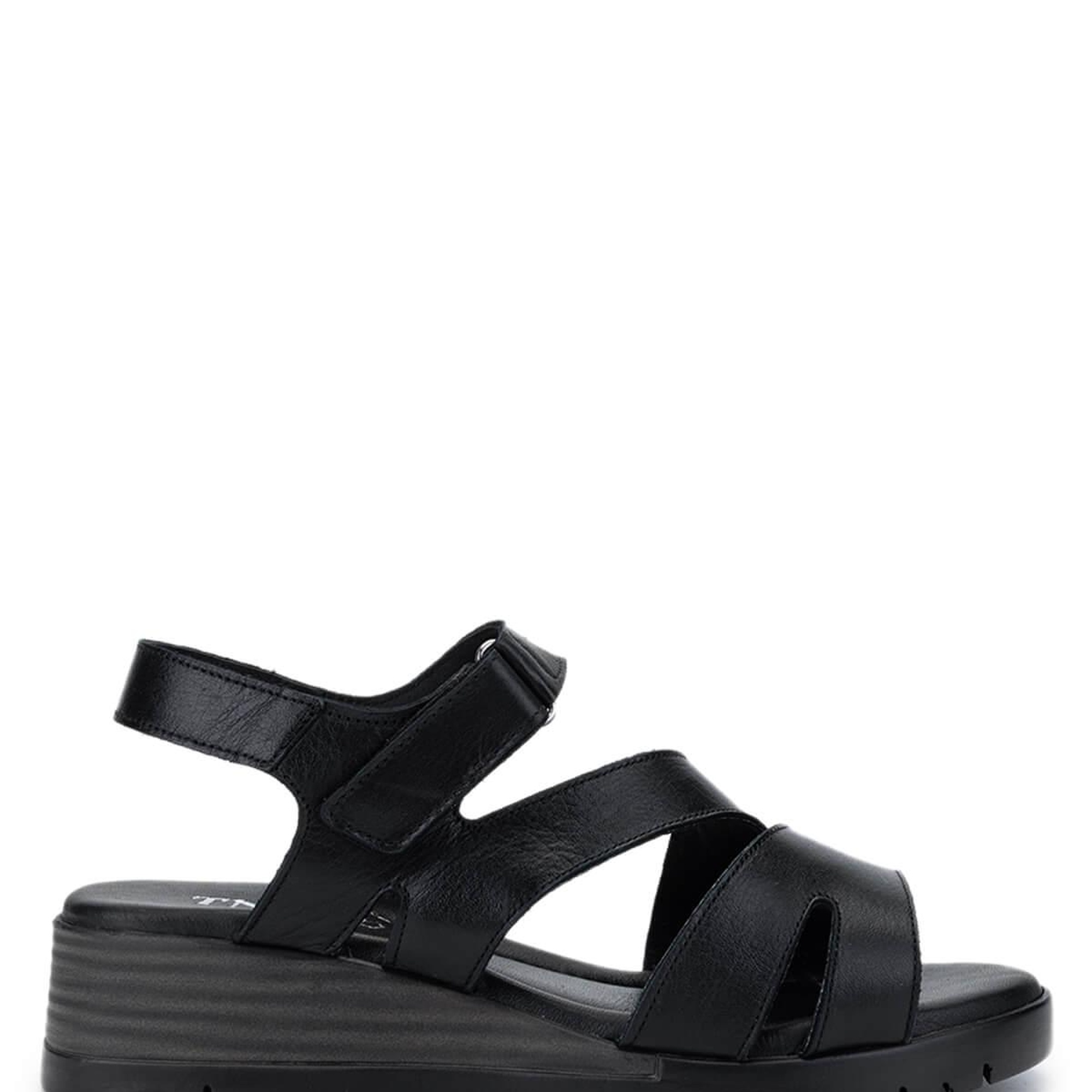 Tamer Tanca Kadın Hakiki Deri Siyah Deri Topuklu Sandalet