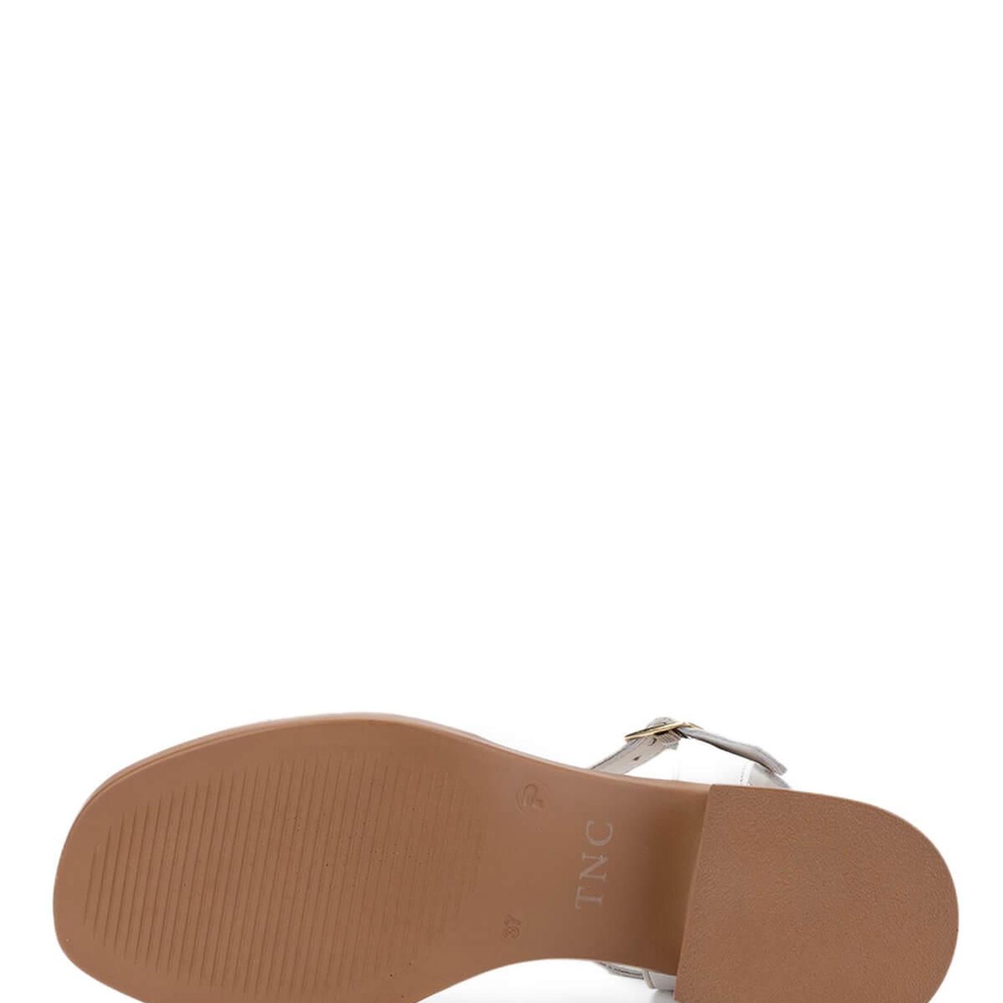 Tamer Tanca Kadın Hakiki Deri Açık Bej Topuklu Sandalet