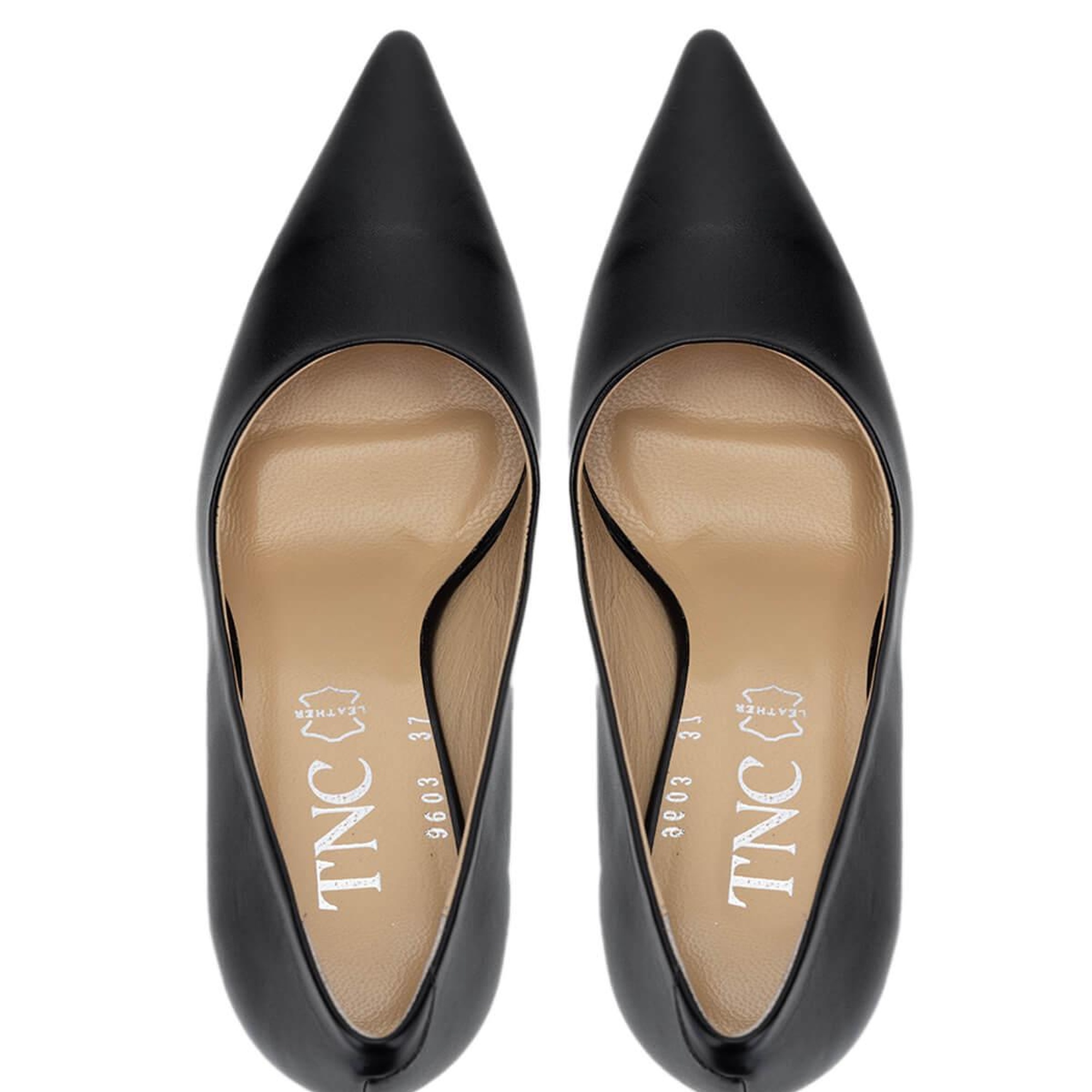 Tamer Tanca Kadın Hakiki Deri Siyah Deri Topuklu Ayakkabı