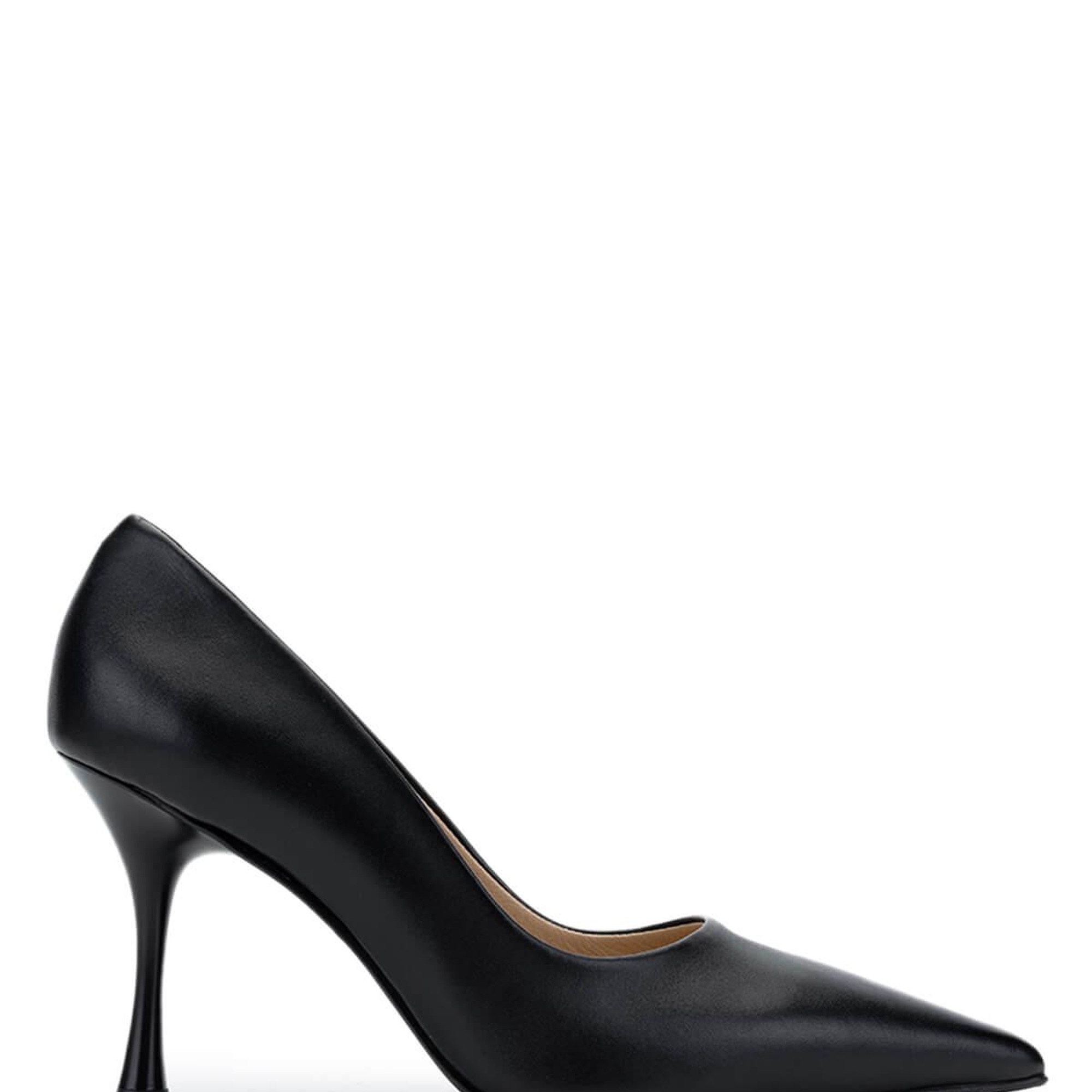 Tamer Tanca Kadın Hakiki Deri Siyah Deri Topuklu Ayakkabı