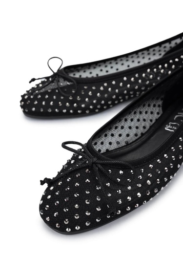  Tamer Tanca Kadın Hakiki Deri Siyah Babet Ayakkabı