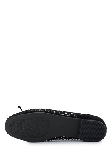  Tamer Tanca Kadın Hakiki Deri Siyah Babet Ayakkabı