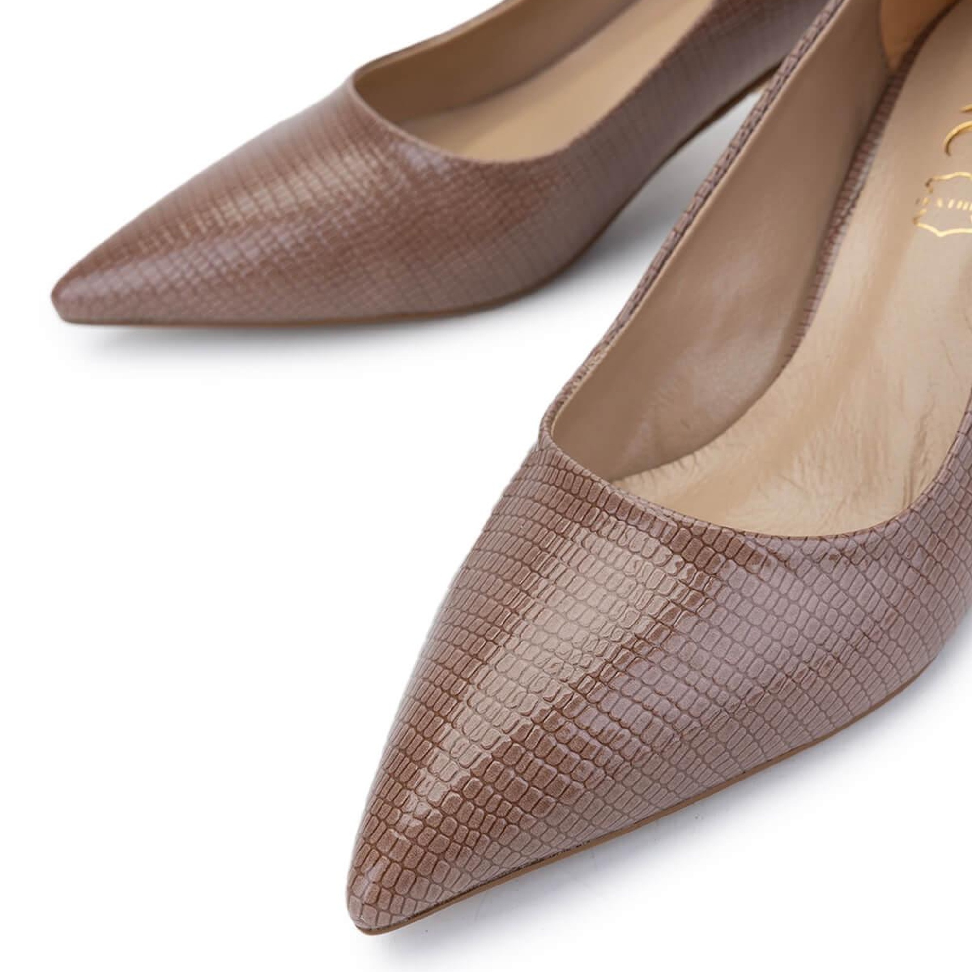 Tamer Tanca Kadın Vegan Vizon Baskı Topuklu Ayakkabı