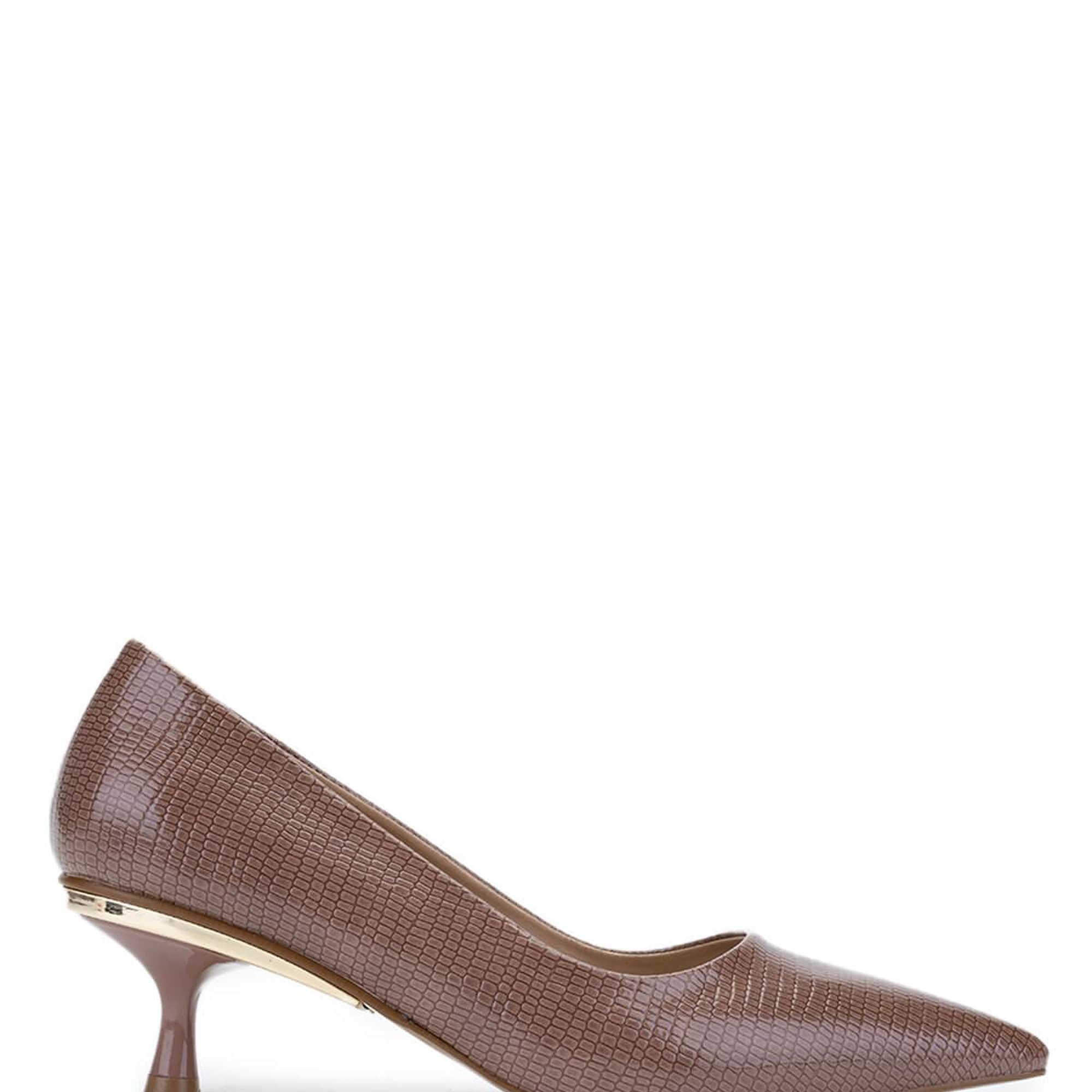 Tamer Tanca Kadın Vegan Vizon Baskı Topuklu Ayakkabı