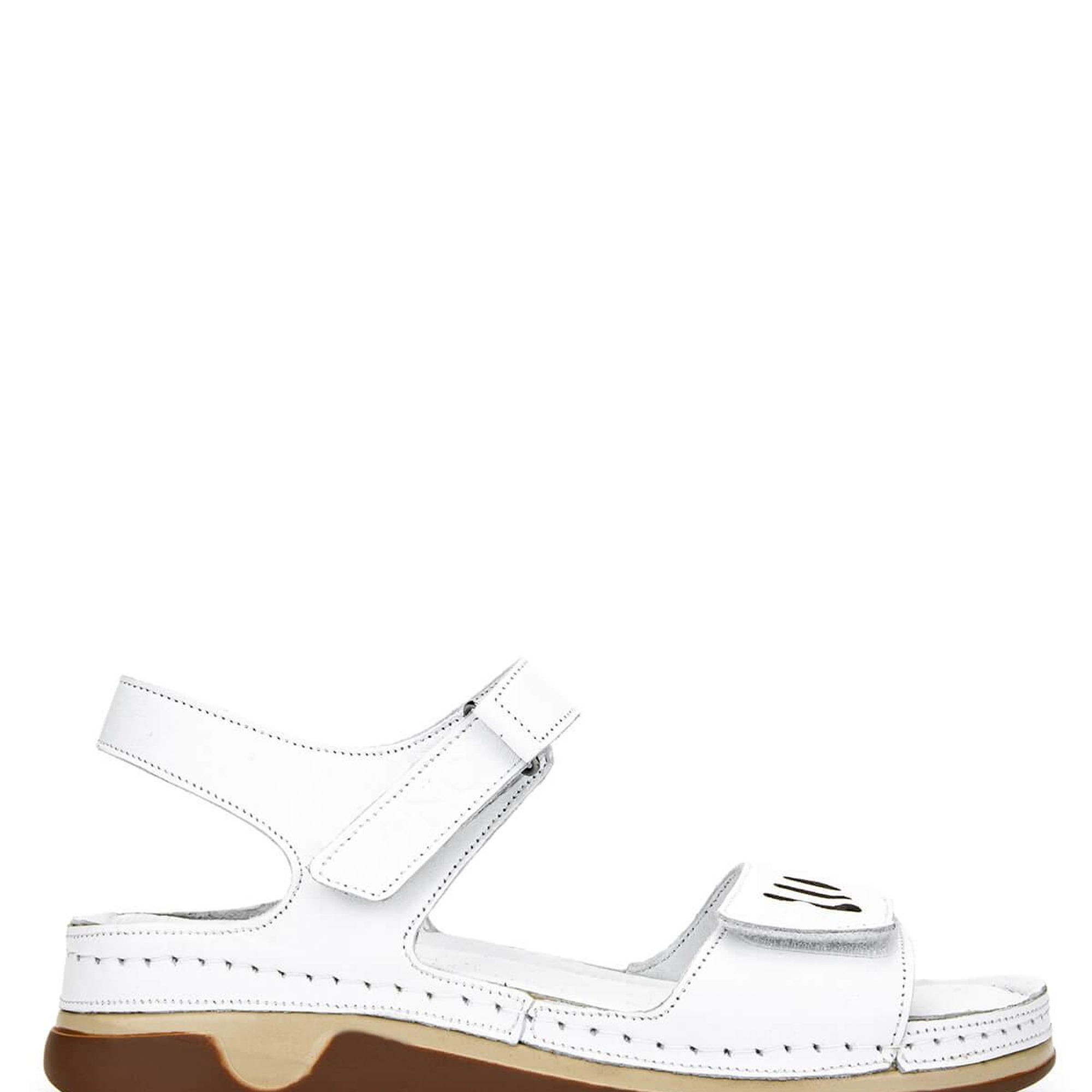 Tamer Tanca Kadın Hakiki Deri Beyaz Düz Sandalet