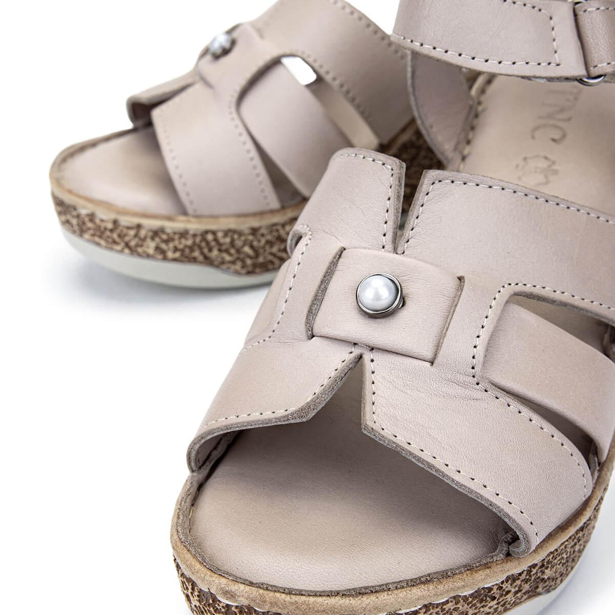 Tamer Tanca Kadın Hakiki Deri Gri Topuklu Sandalet