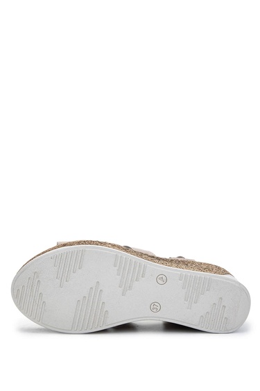  Tamer Tanca Kadın Hakiki Deri Gri Topuklu Sandalet