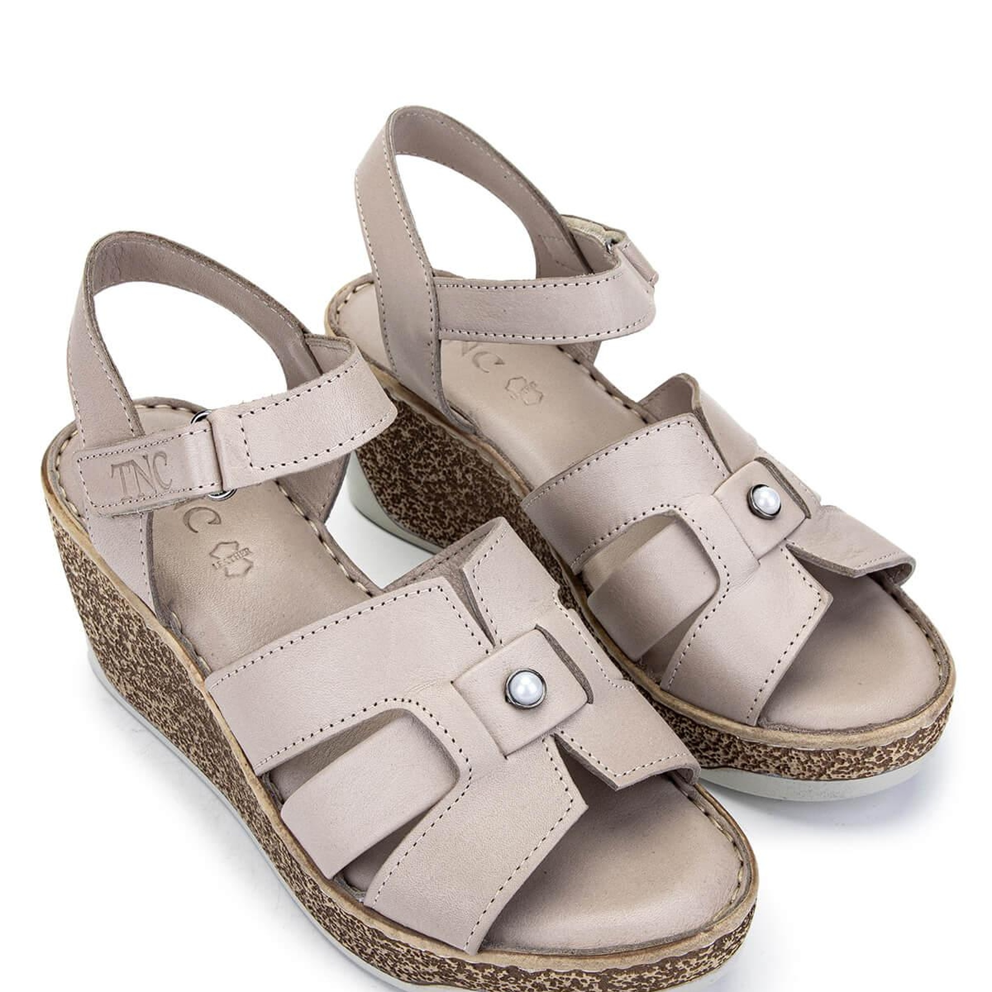 Tamer Tanca Kadın Hakiki Deri Gri Topuklu Sandalet