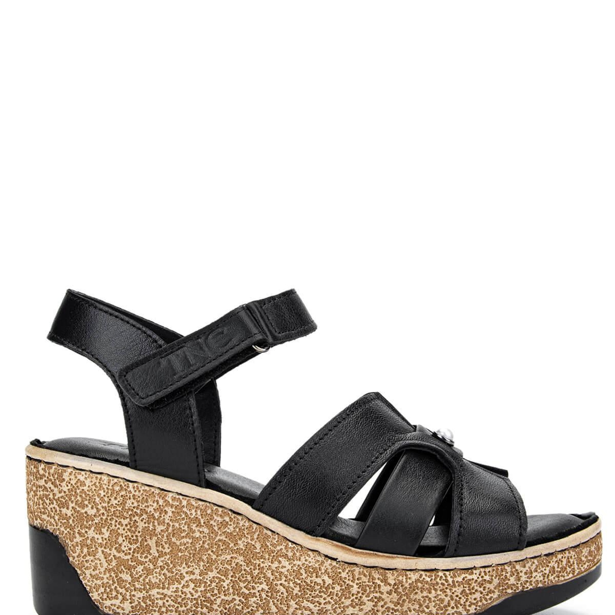 Tamer Tanca Kadın Hakiki Deri Siyah Deri Topuklu Sandalet