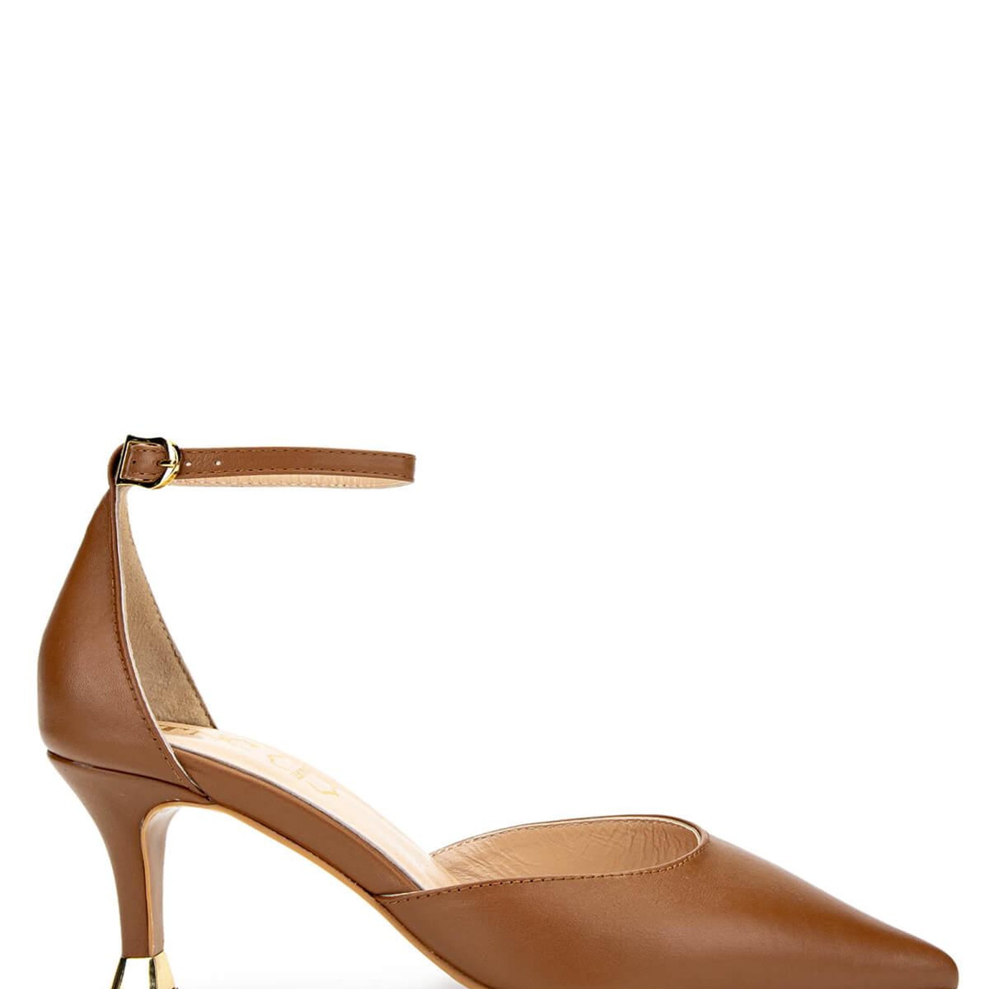 Tamer Tanca Kadın Hakiki Deri Taba Topuklu Ayakkabı