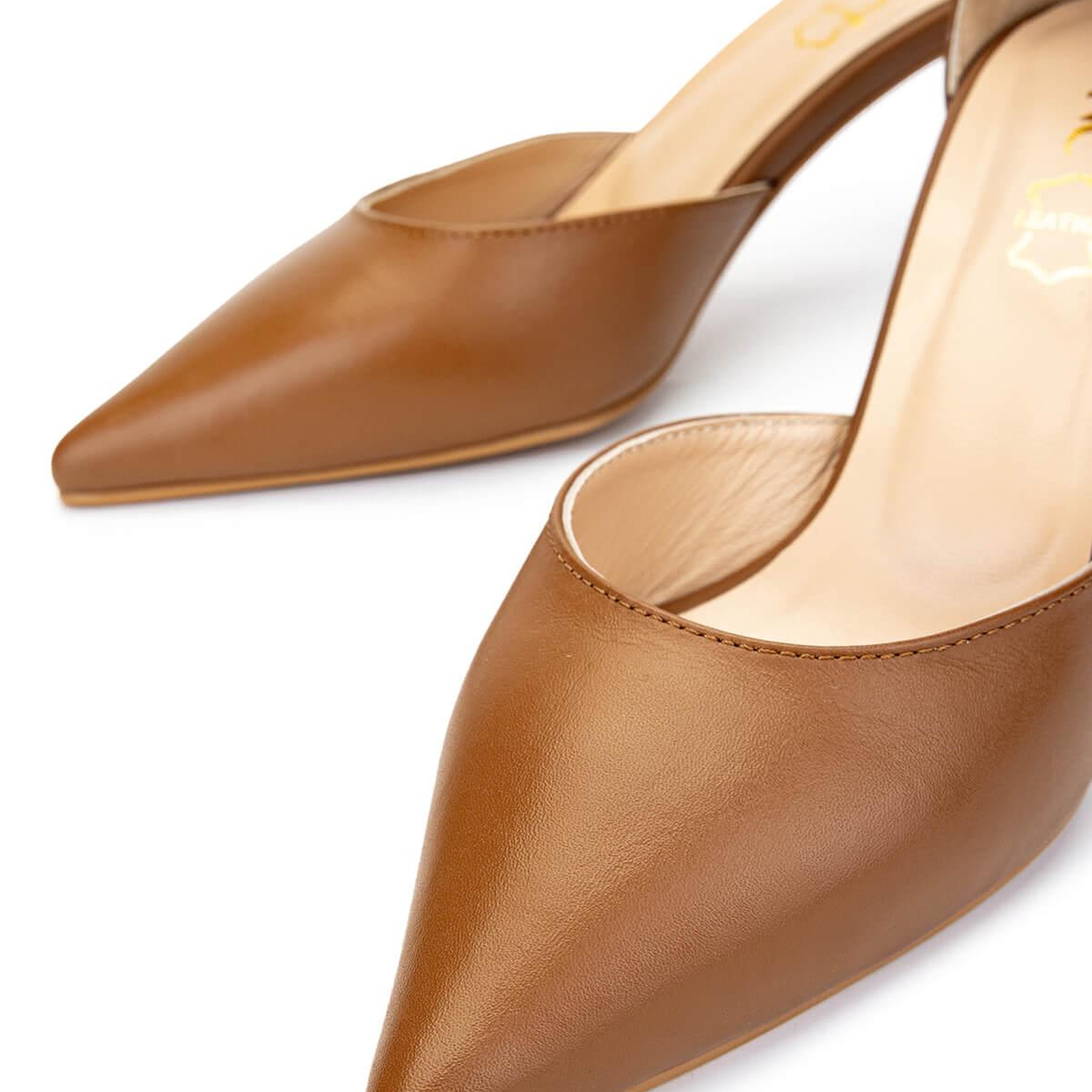 Tamer Tanca Kadın Hakiki Deri Taba Topuklu Ayakkabı