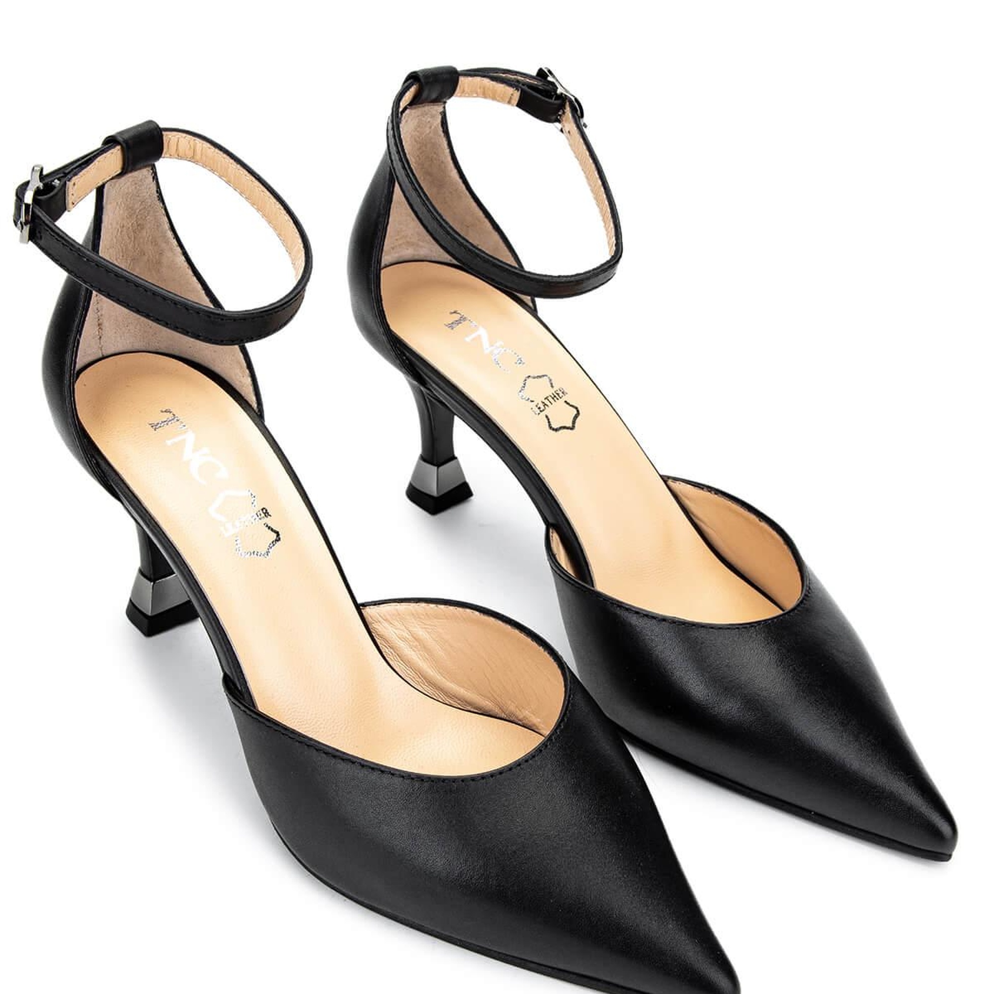 Tamer Tanca Kadın Hakiki Deri Siyah Topuklu Ayakkabı