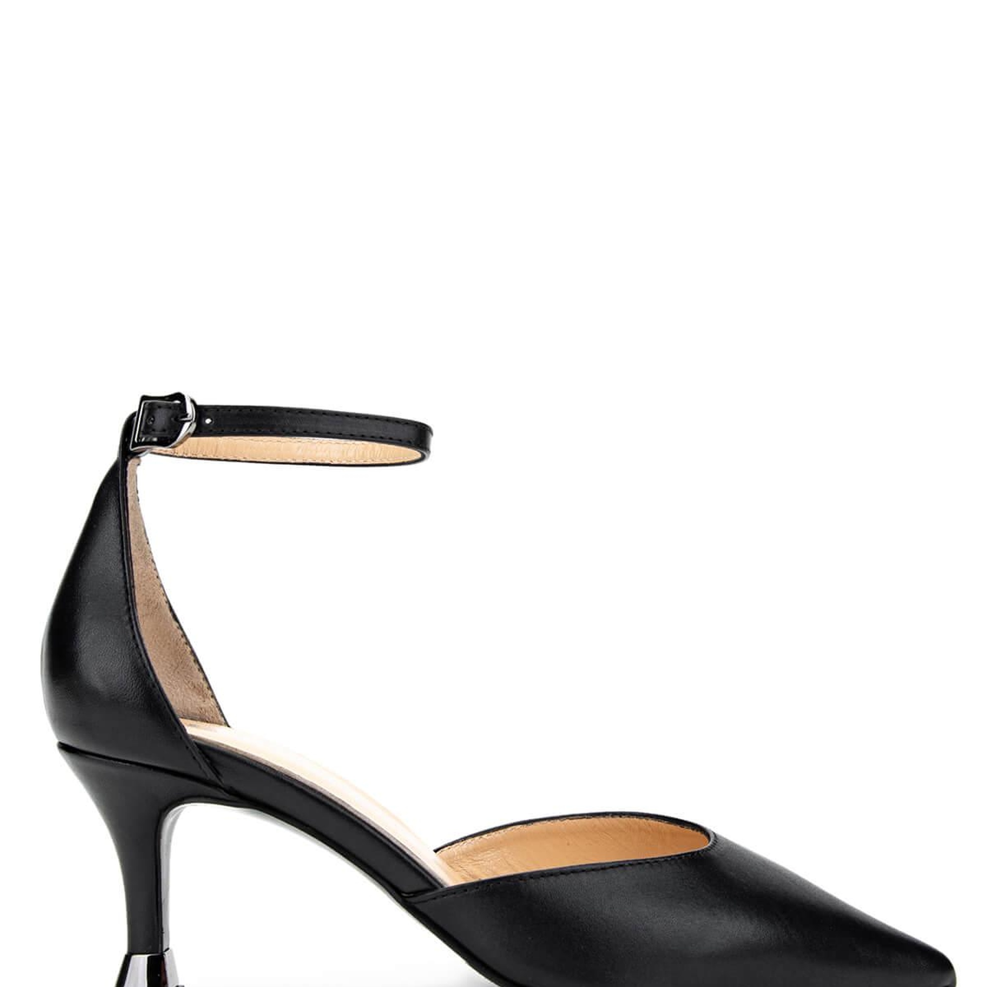 Tamer Tanca Kadın Hakiki Deri Siyah Topuklu Ayakkabı